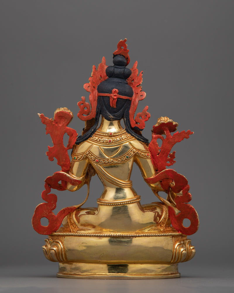 Handmade Green Tara Dharma Sculpture | The Goddess of Compassion