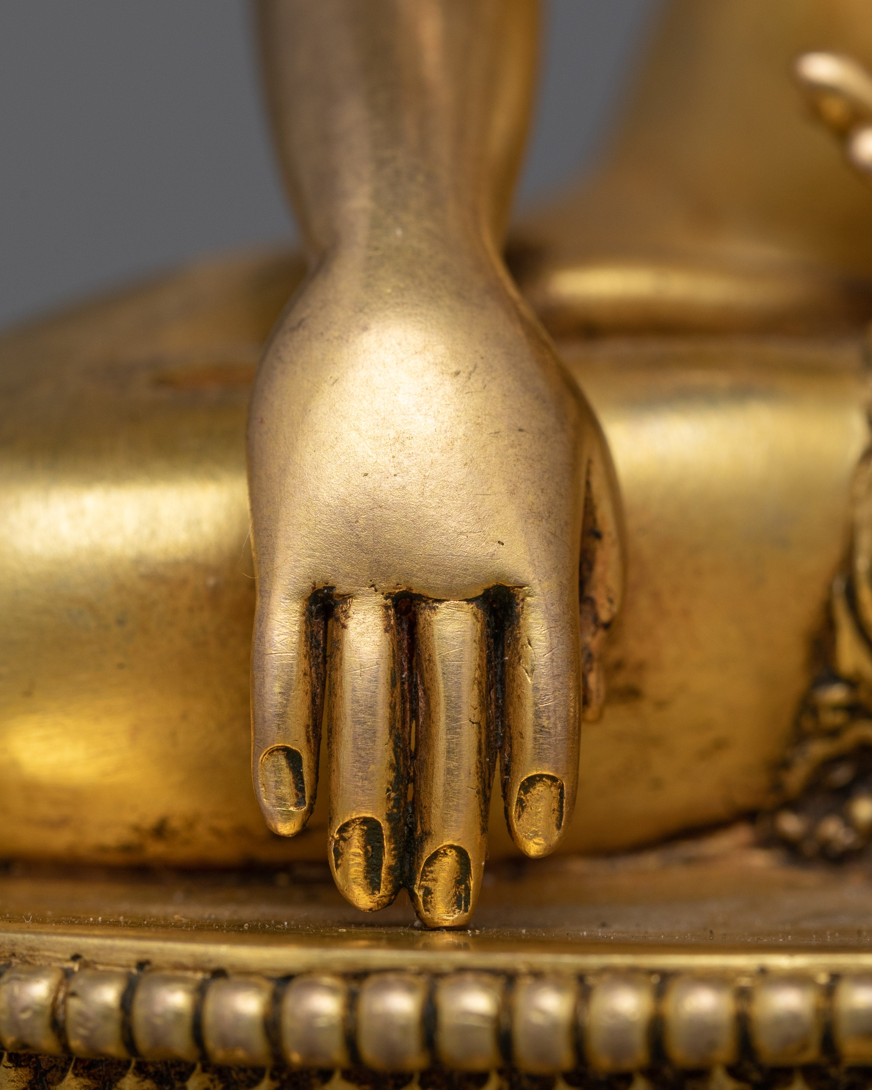 Handcrafted Shakyamuni Buddha Meditating Figurine | Sacred Statue for Spiritual Practice