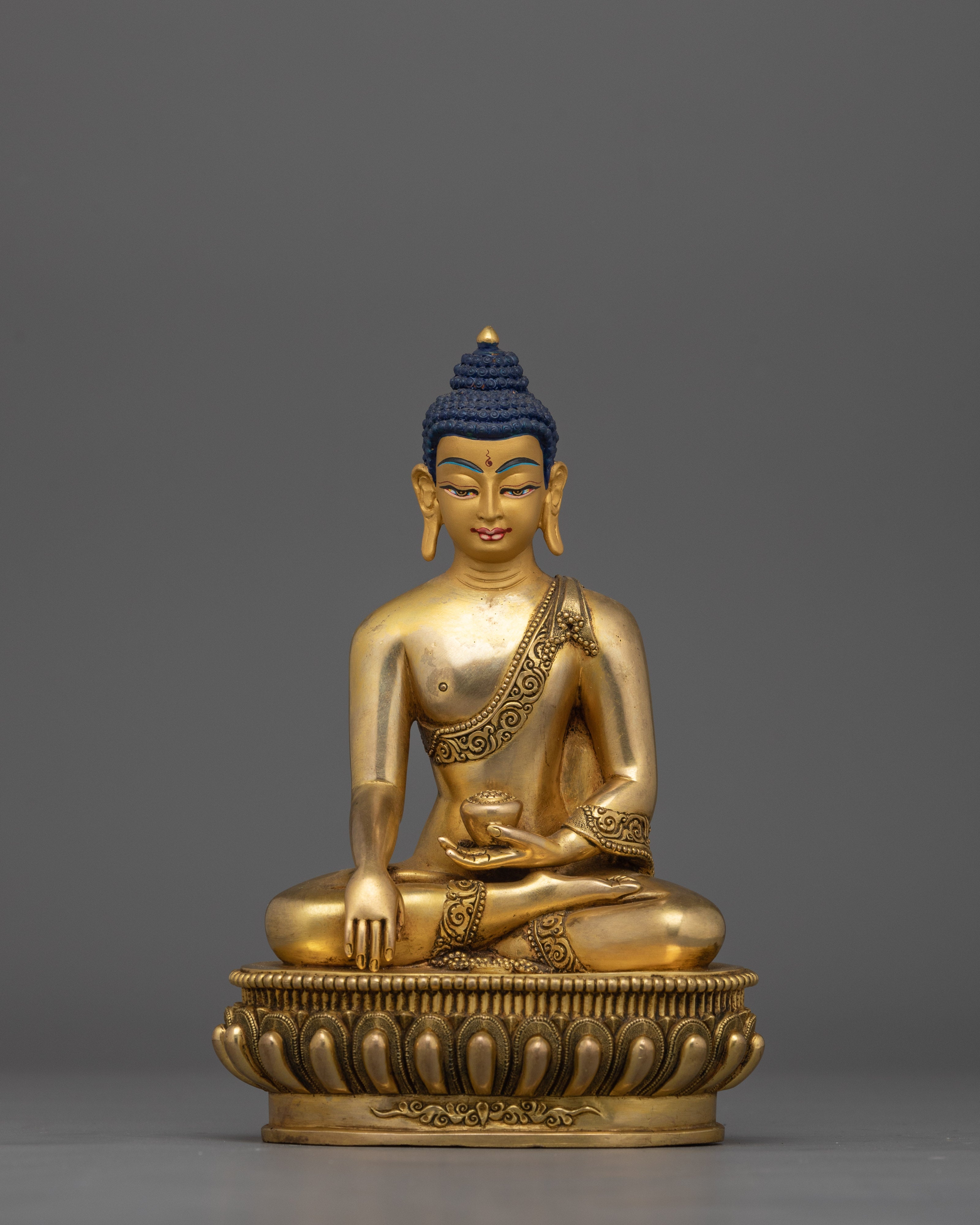 Handcrafted Shakyamuni Buddha Meditating Figurine | Sacred Statue for Spiritual Practice