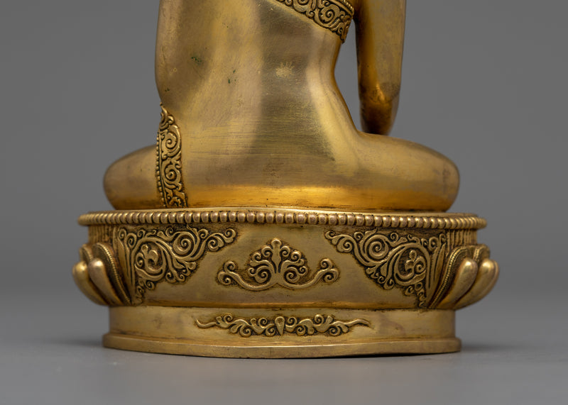 Handcrafted Shakyamuni Buddha Meditating Figurine | Sacred Statue for Spiritual Practice