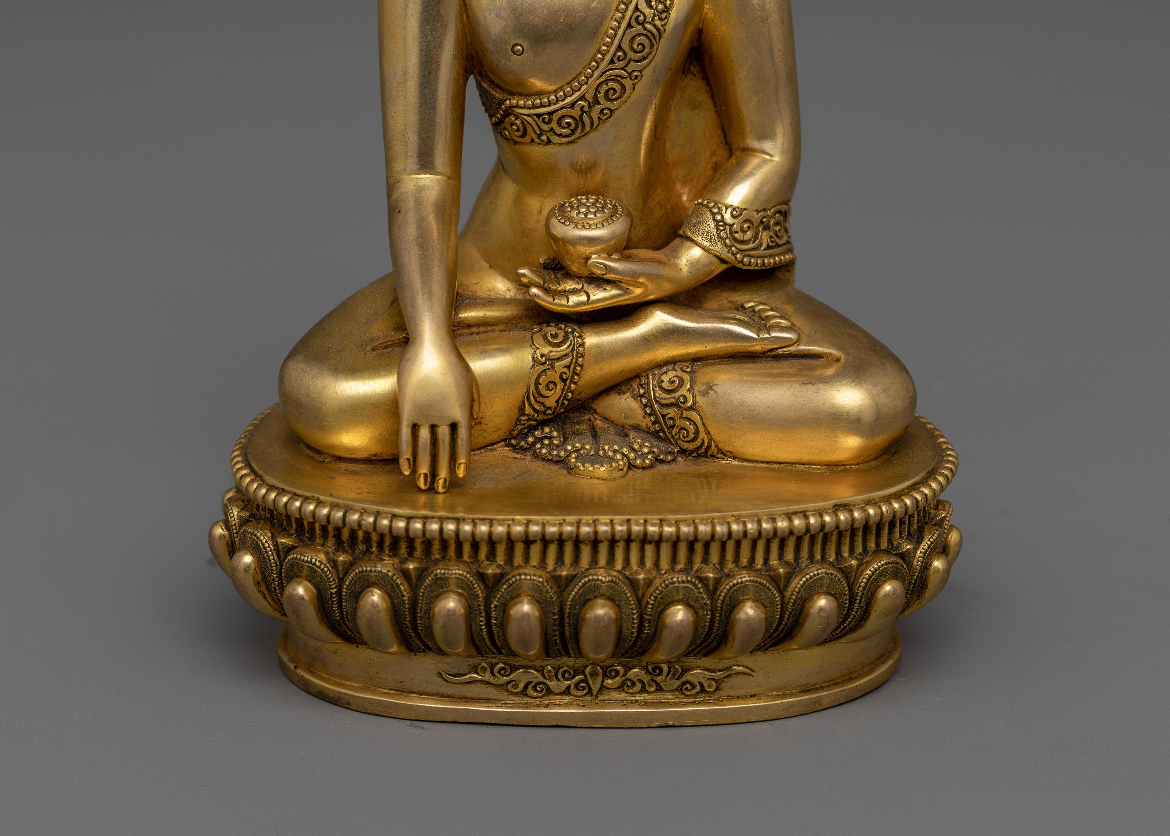Handcrafted Shakyamuni Buddha Meditating Figurine | Sacred Statue for Spiritual Practice