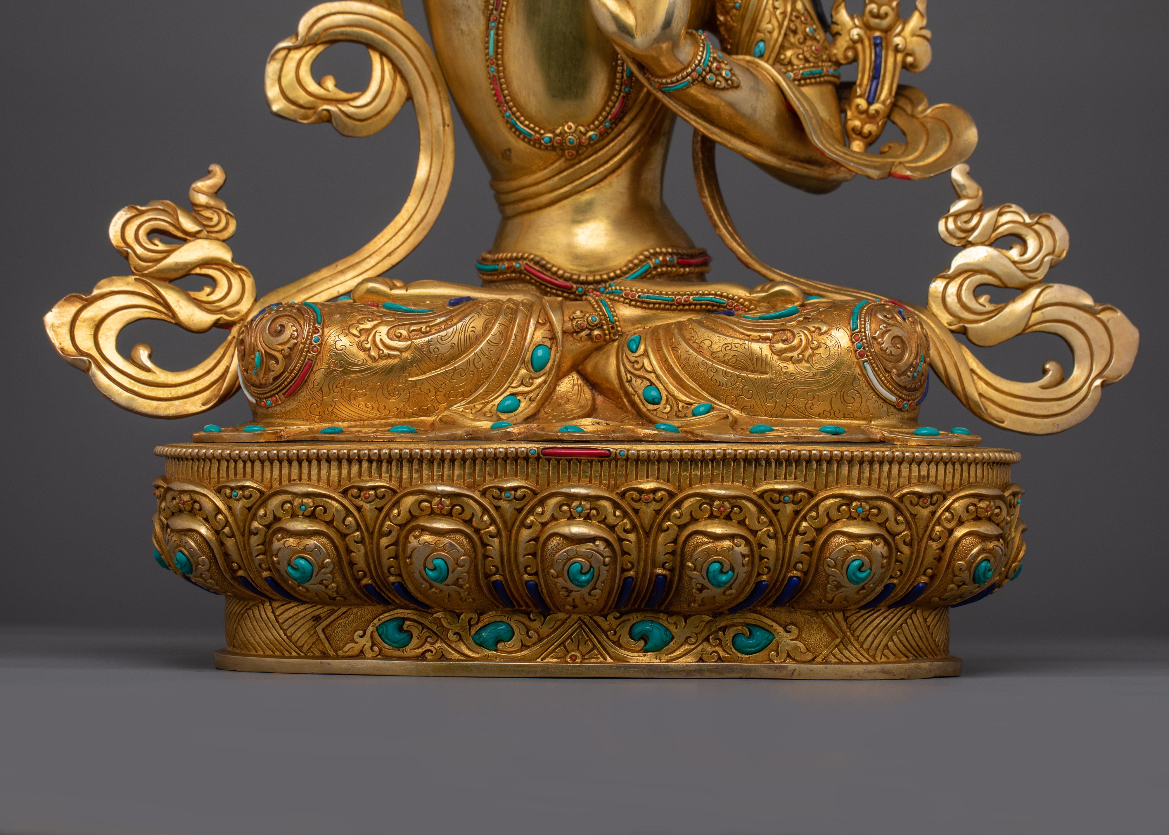 Bodhisattva Manjushri Buddhist Altar Statue | Sacred Buddhist Wisdom Icon
