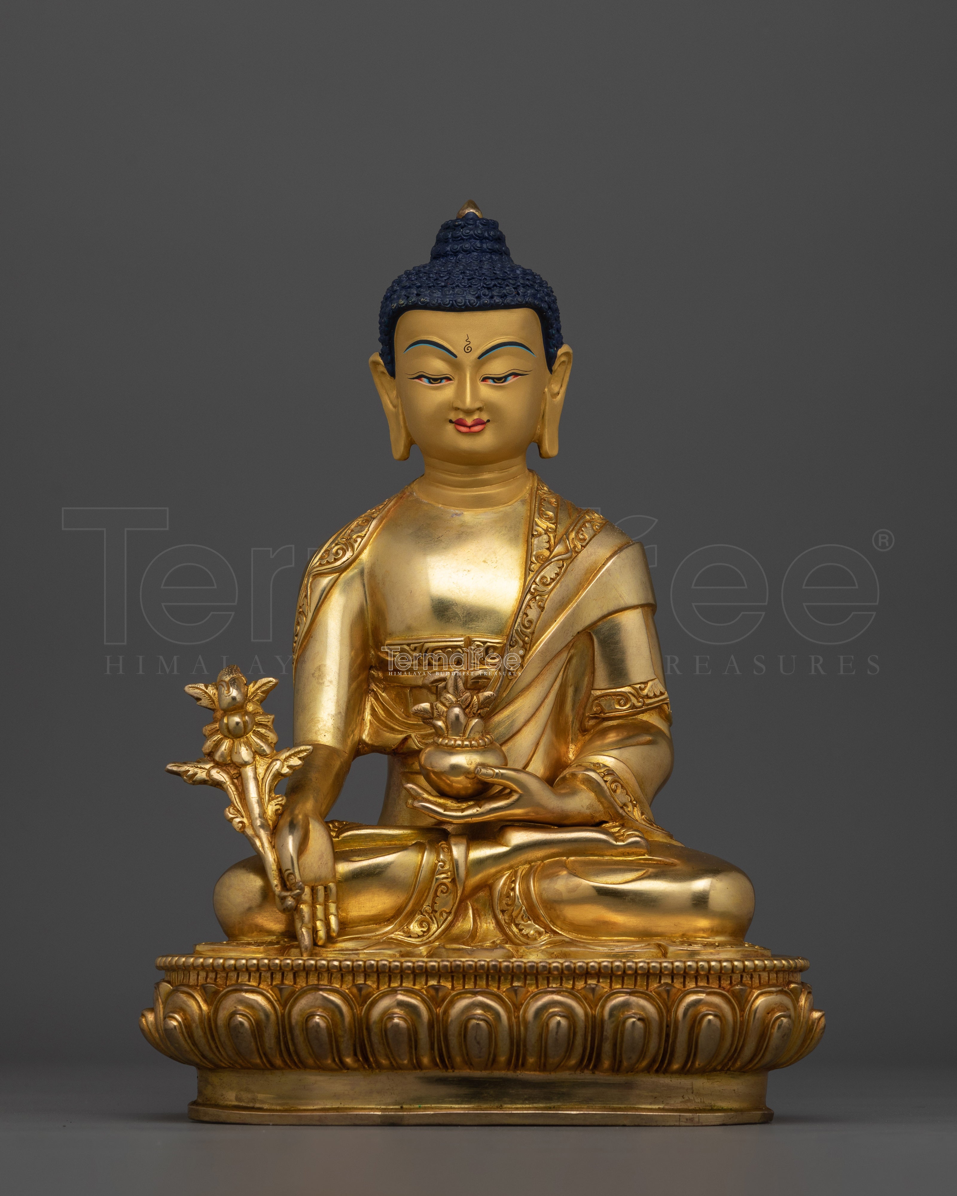 Statue of Vaidurya Prabha Raja (Medicine Buddha) | Symbolizes His Ability To Heal and Remove Obstacles