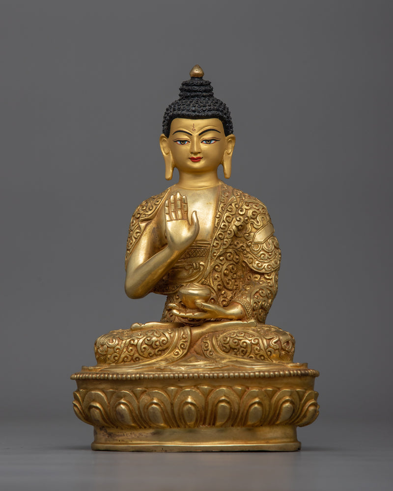 The Sacred Five Dhyani Buddha Set Statue | 24K Gold Gilded Tibetan Copper Statues