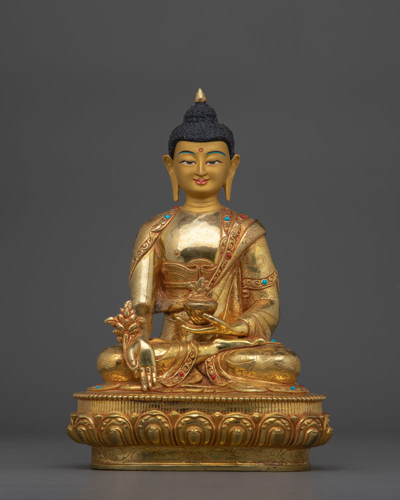 24K Gold Gilded Handmade Three Buddha Statue Set | Symbolizing  Harmony, Enlightenment, and Healing