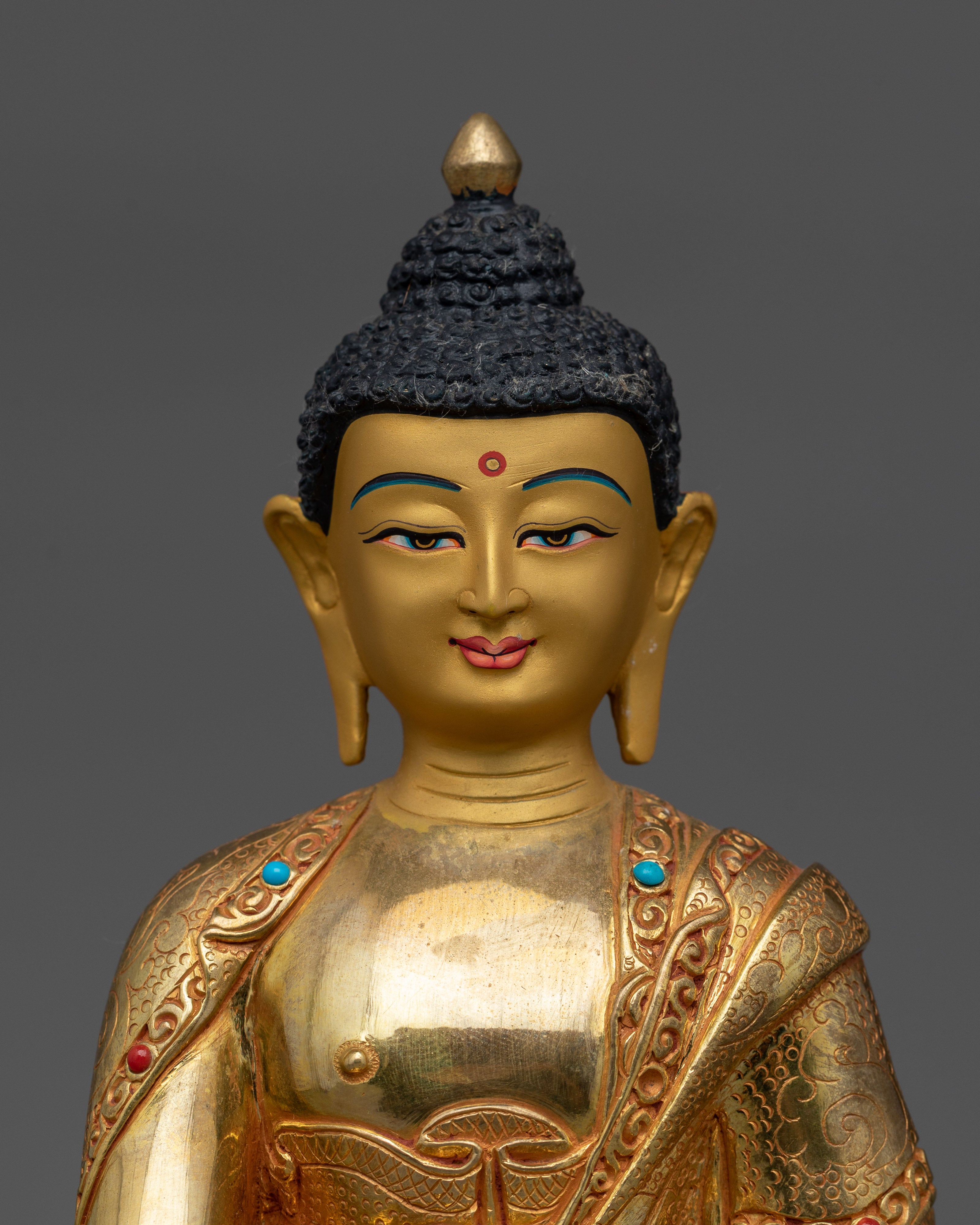 24K Gold Gilded Handmade Three Buddha Statue Set | Symbolizing  Harmony, Enlightenment, and Healing