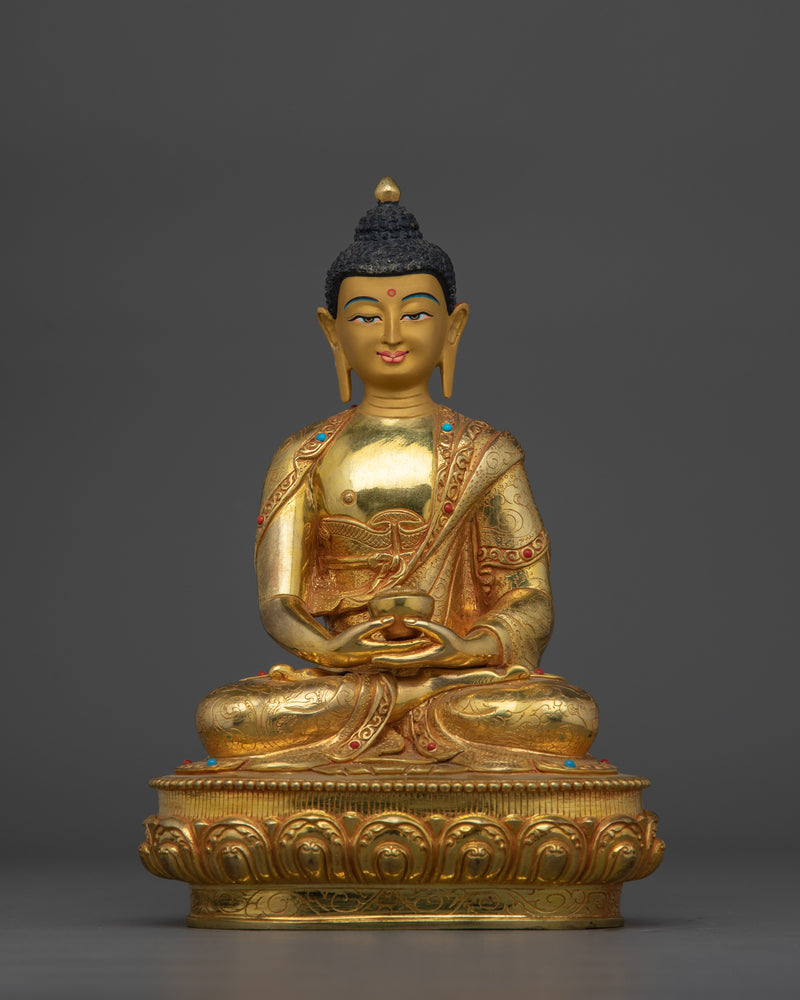 24K Gold Gilded Handmade Three Buddha Statue Set | Symbolizing  Harmony, Enlightenment, and Healing