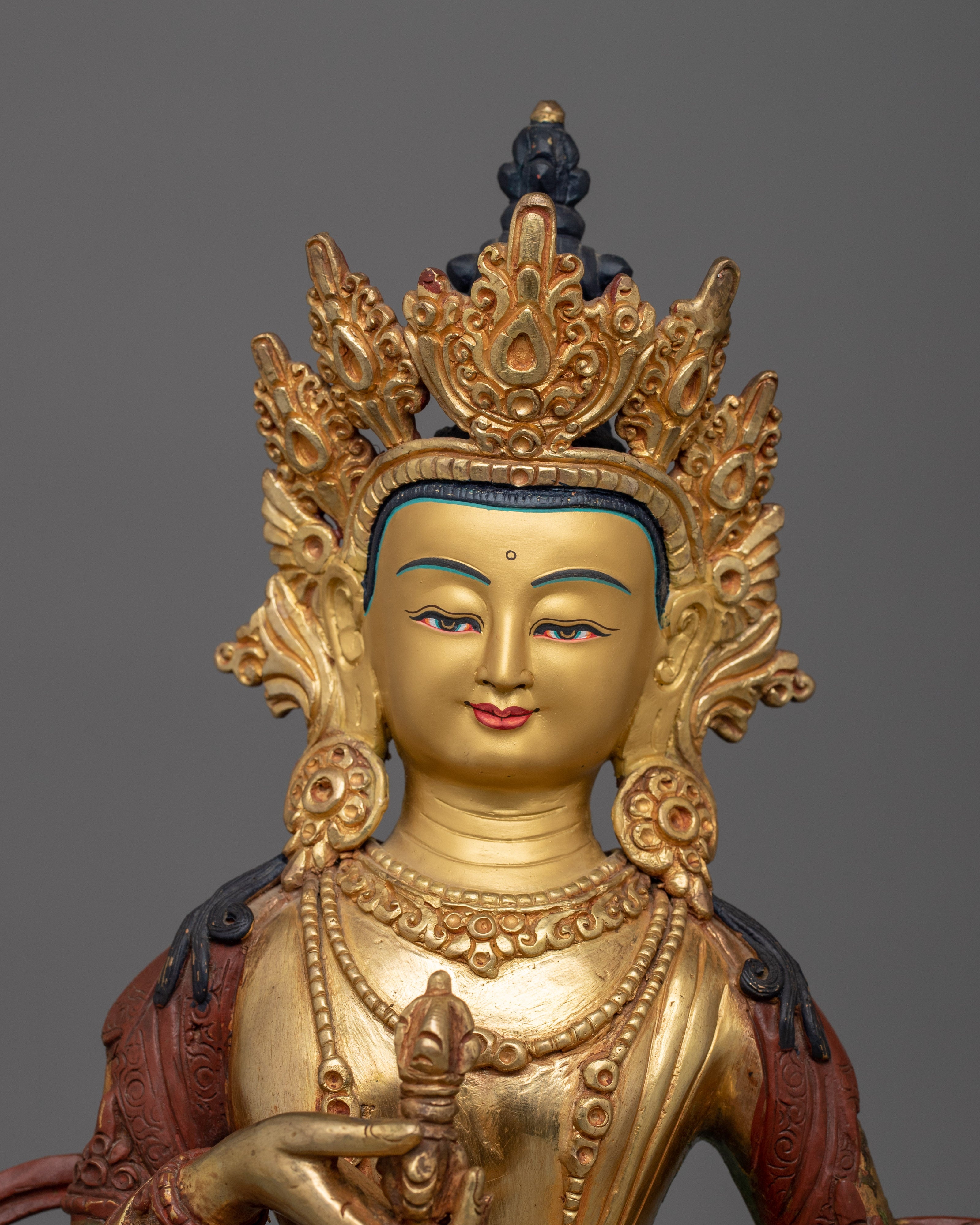 Vajrasattva Deity of Purification Figurine For Dharma Decor | Tibetan Dorje Sempa