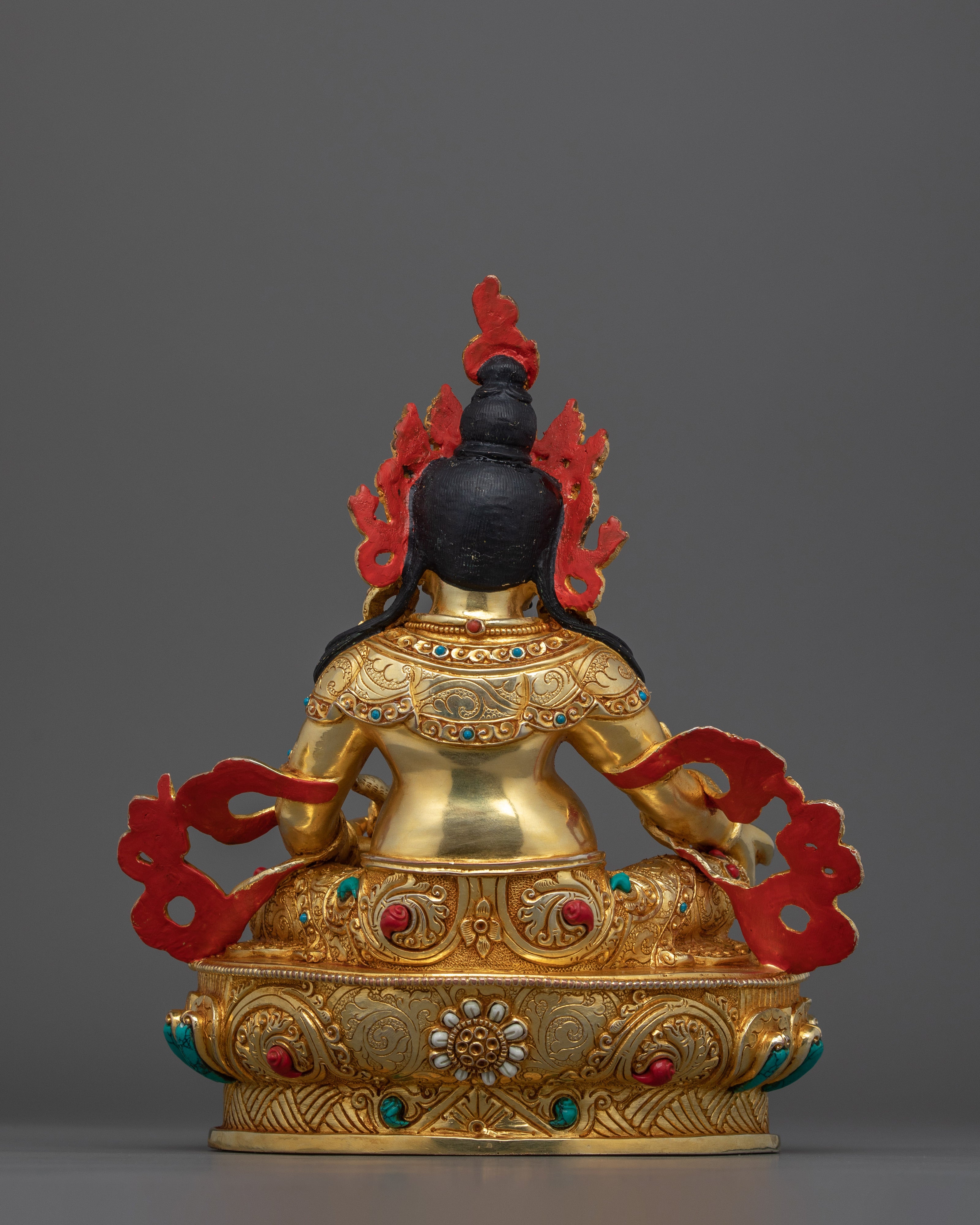Tibetan Buddhist Dzambhala Wealth Deity Figurine | Guardian of Prosperity