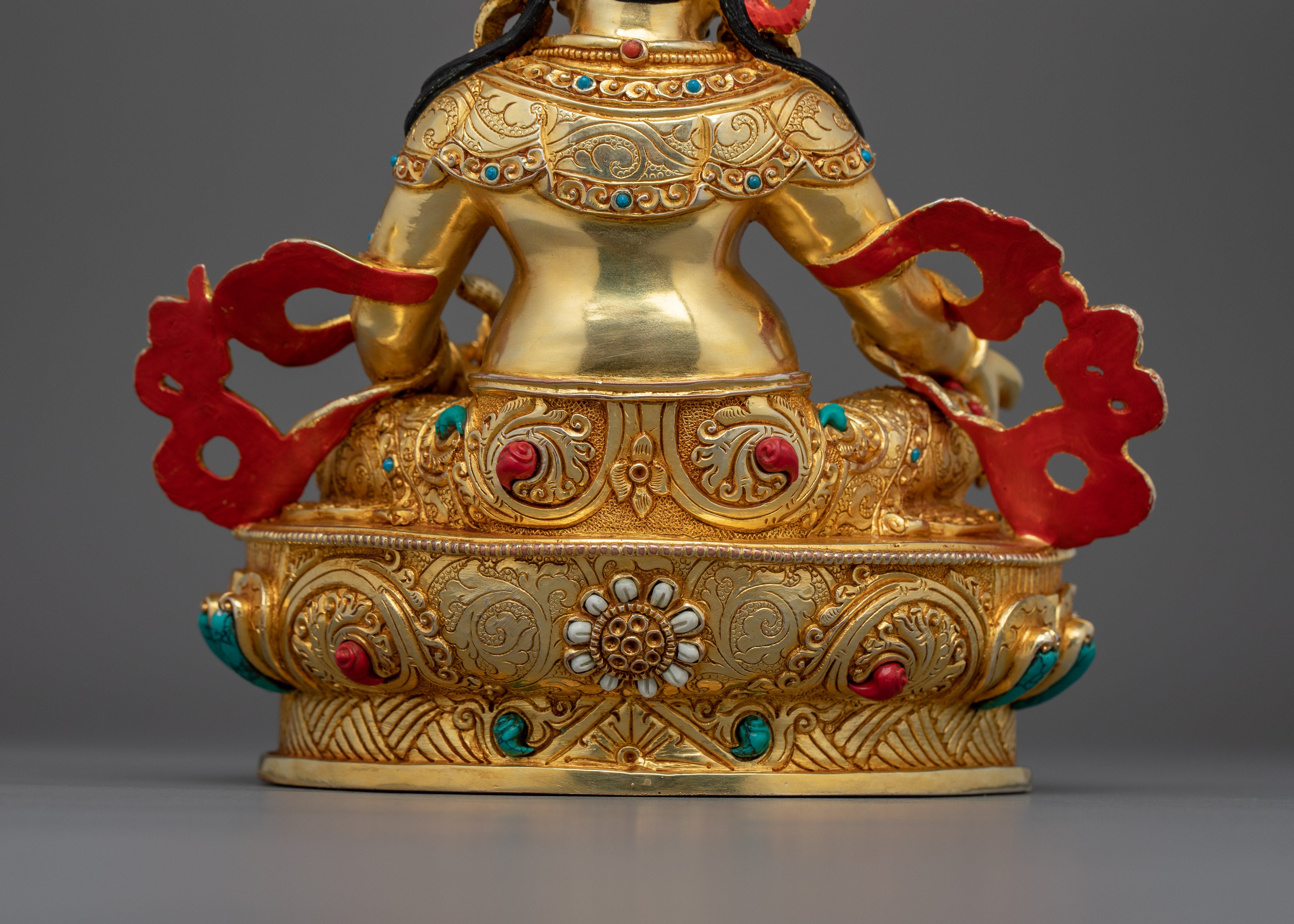 Tibetan Buddhist Dzambhala Wealth Deity Figurine | Guardian of Prosperity