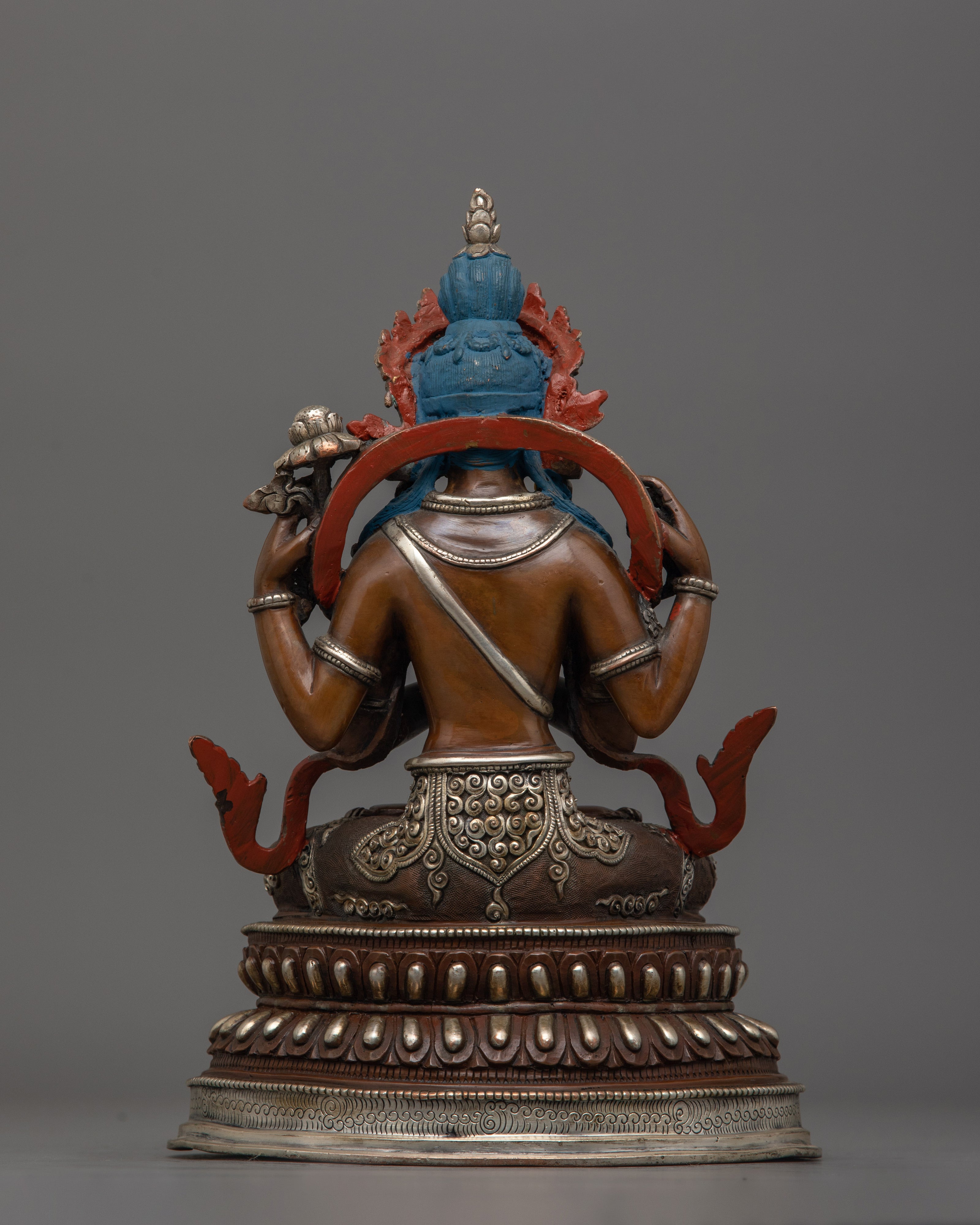 Compassionate Protector Avalokiteshvara Sculpture | Traditional Sculpture of Chenrezig