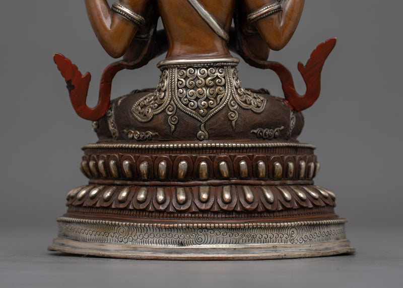 Compassionate Protector Avalokiteshvara Sculpture | Traditional Sculpture of Chenrezig