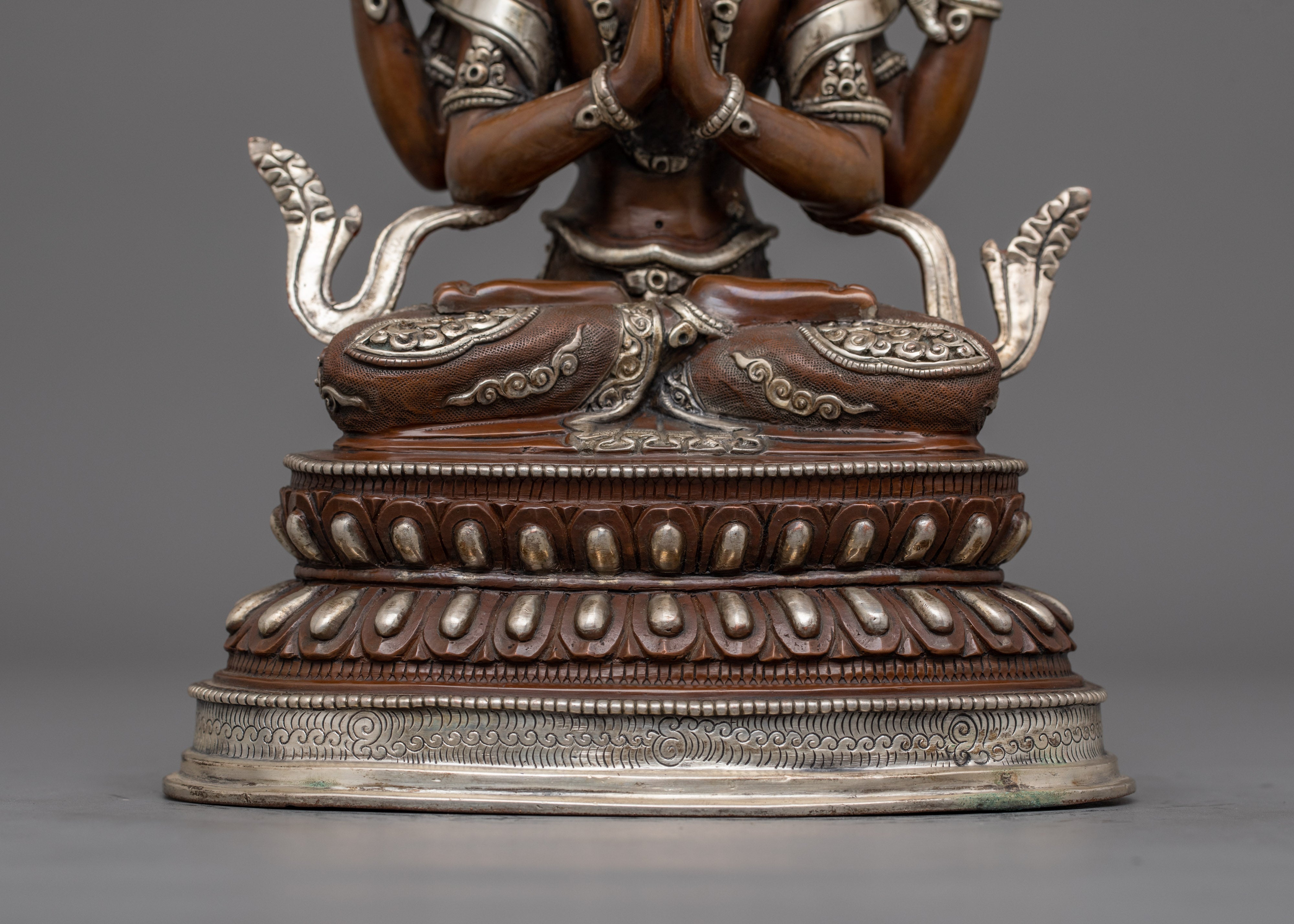 Compassionate Protector Avalokiteshvara Sculpture | Traditional Sculpture of Chenrezig