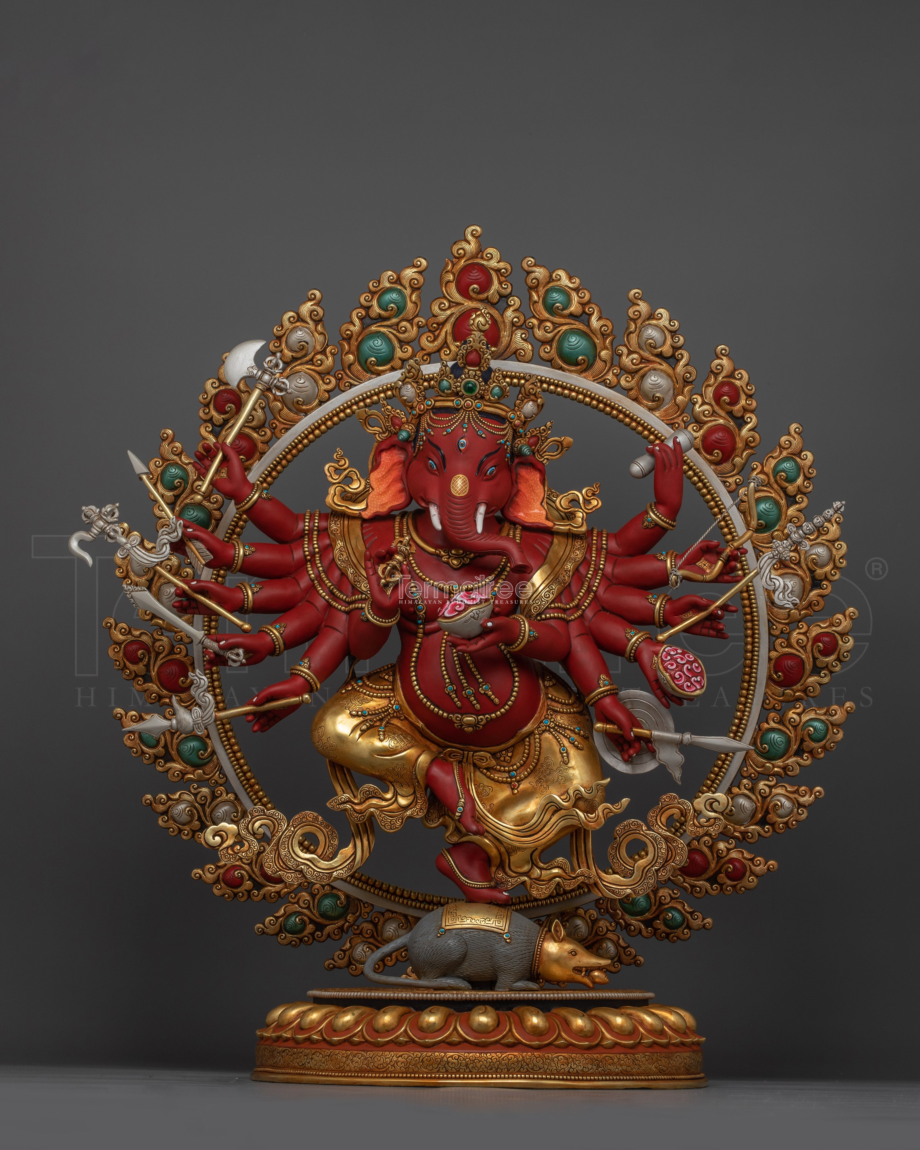 Majestic Hindu Elephant Deity Ganesha Statue | Symbol of Adaptability and Efficiency