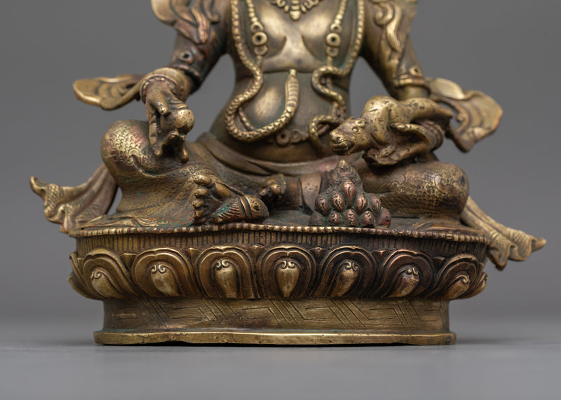 Spiritual Dharma Protector and Wealth Deity Dzambhala Sculpture | Buddha of Prosperity