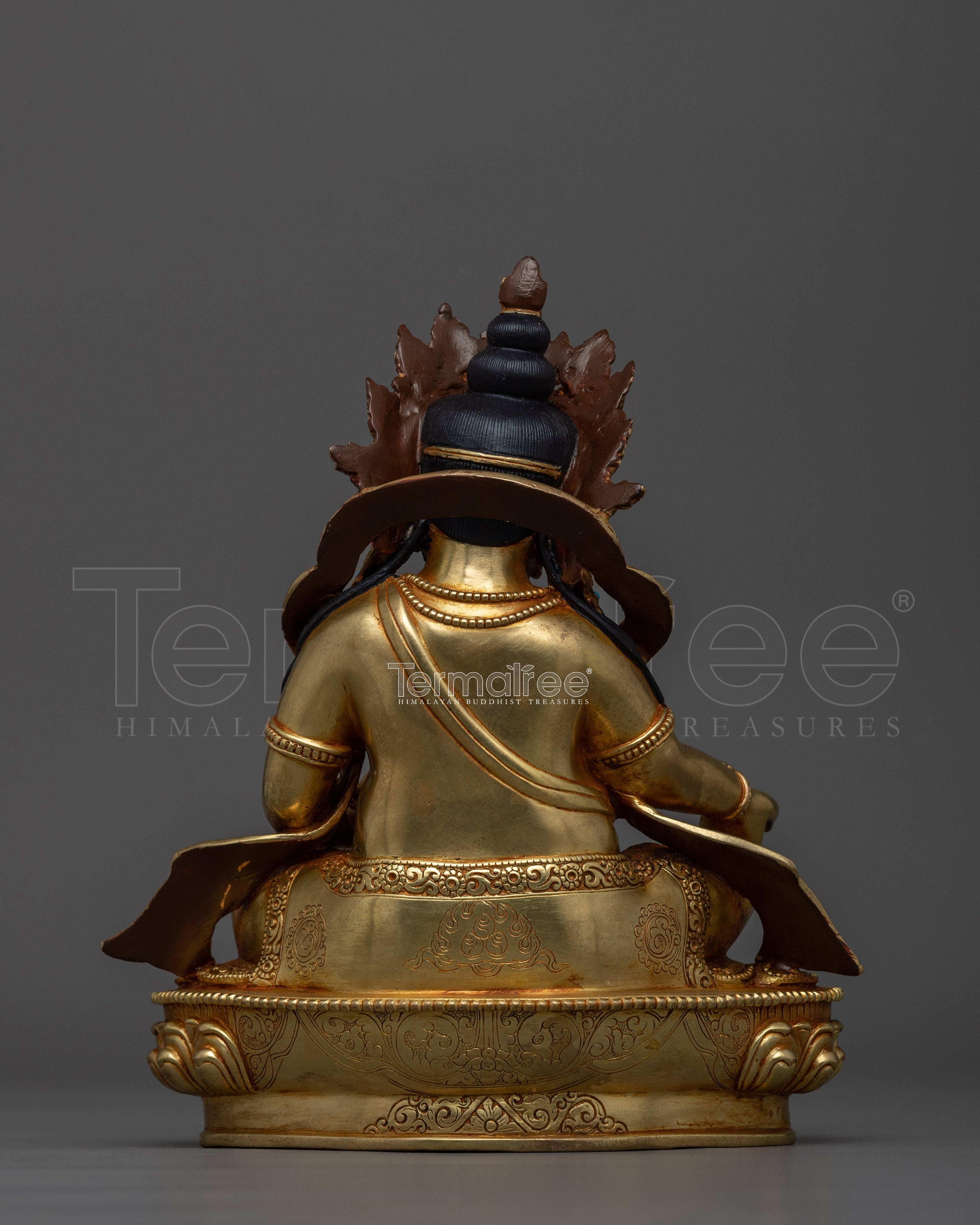 Dzambhala Buddhist Wealth and Fortune Deity Sculpture | Tibetan Buddhist Deity Art