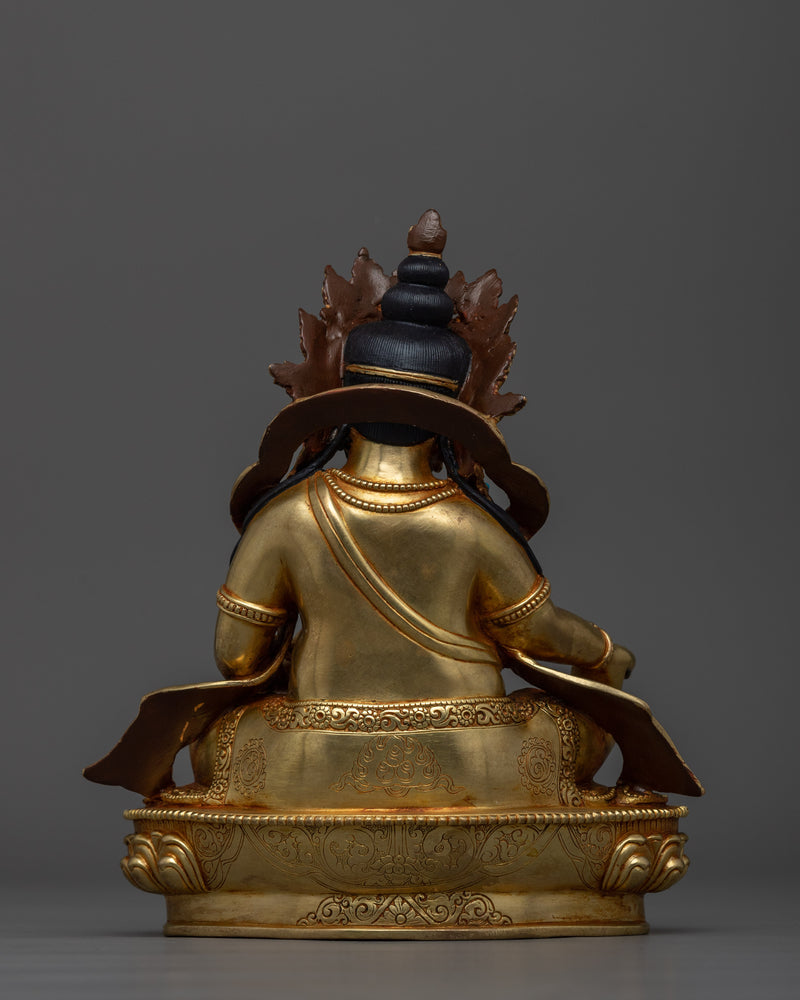 Dzambhala Buddhist Wealth and Fortune Deity Sculpture | Tibetan Buddhist Deity Art