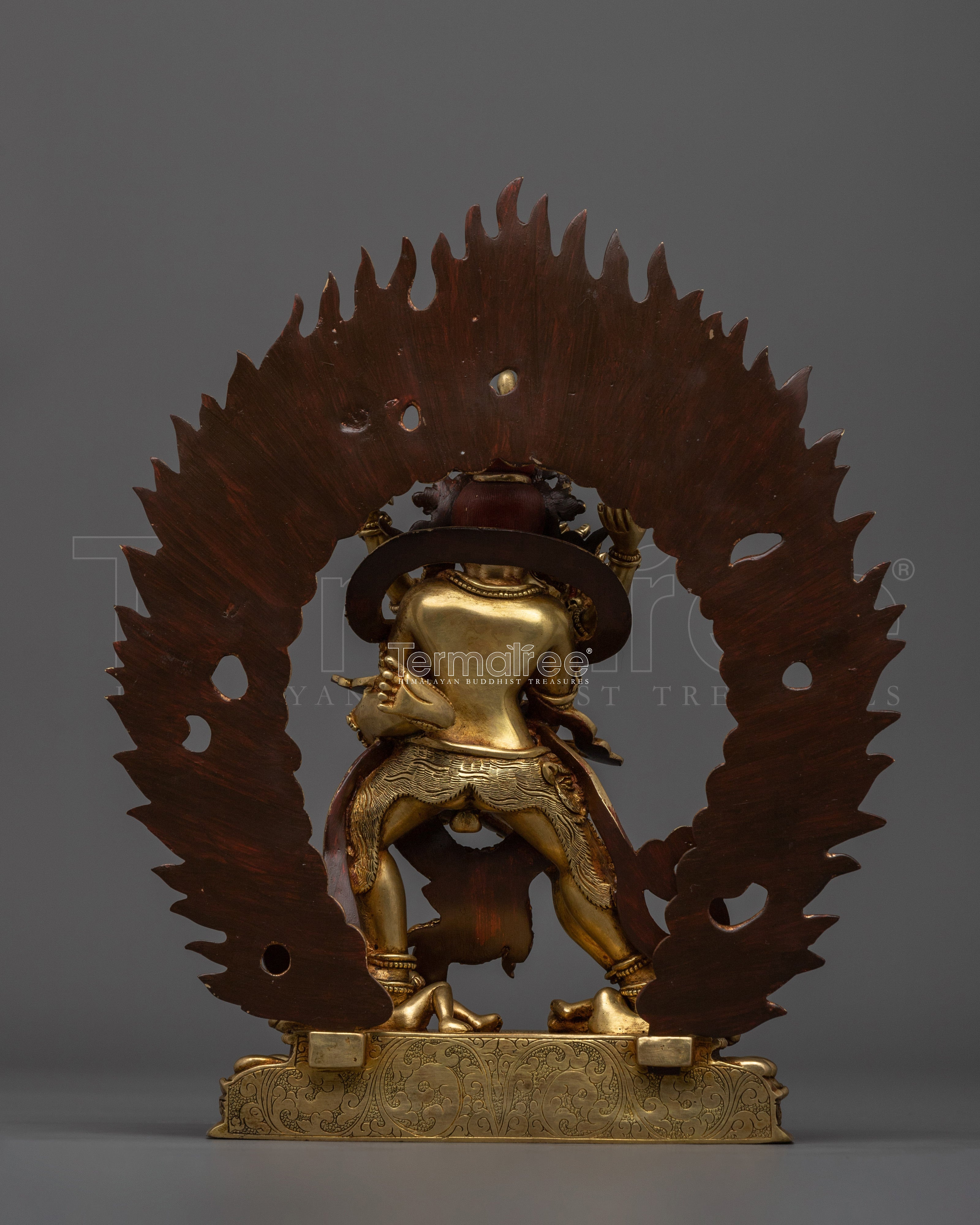 A Buddhist Deity Chakrasamvara Statue in Gold and Copper | Vajrayana Tantric Deity