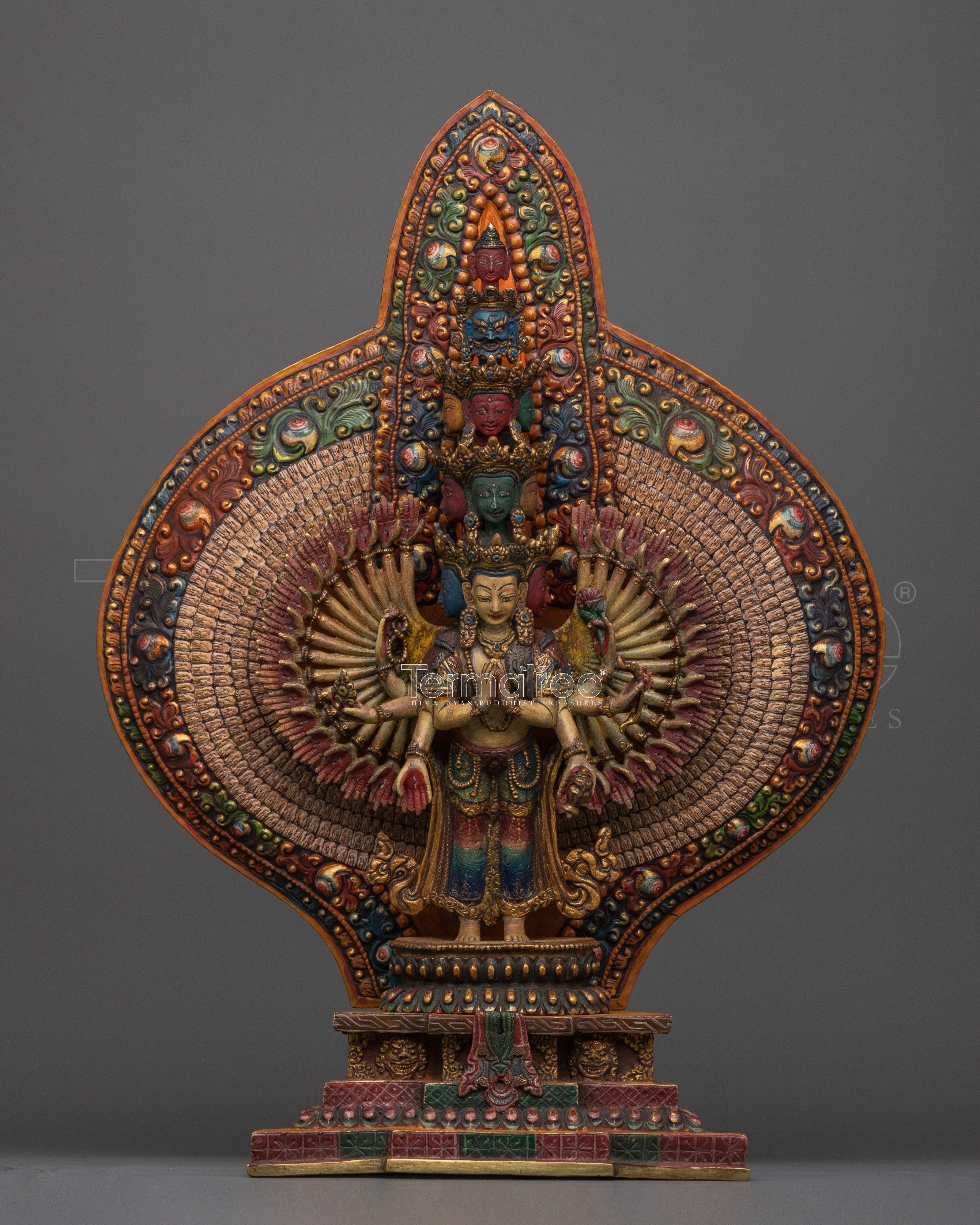 Tibetan Deity 1000 Armed Chenrezig Sculpture | Protector of All Sentient Beings