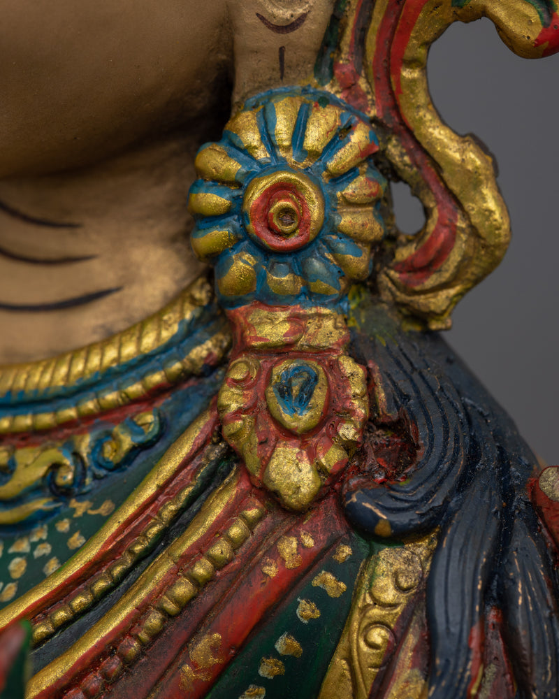 Tibetan Buddhist Green Tara Great Liberator Figurine | Sacred Sculpture for Buddhist Shrines