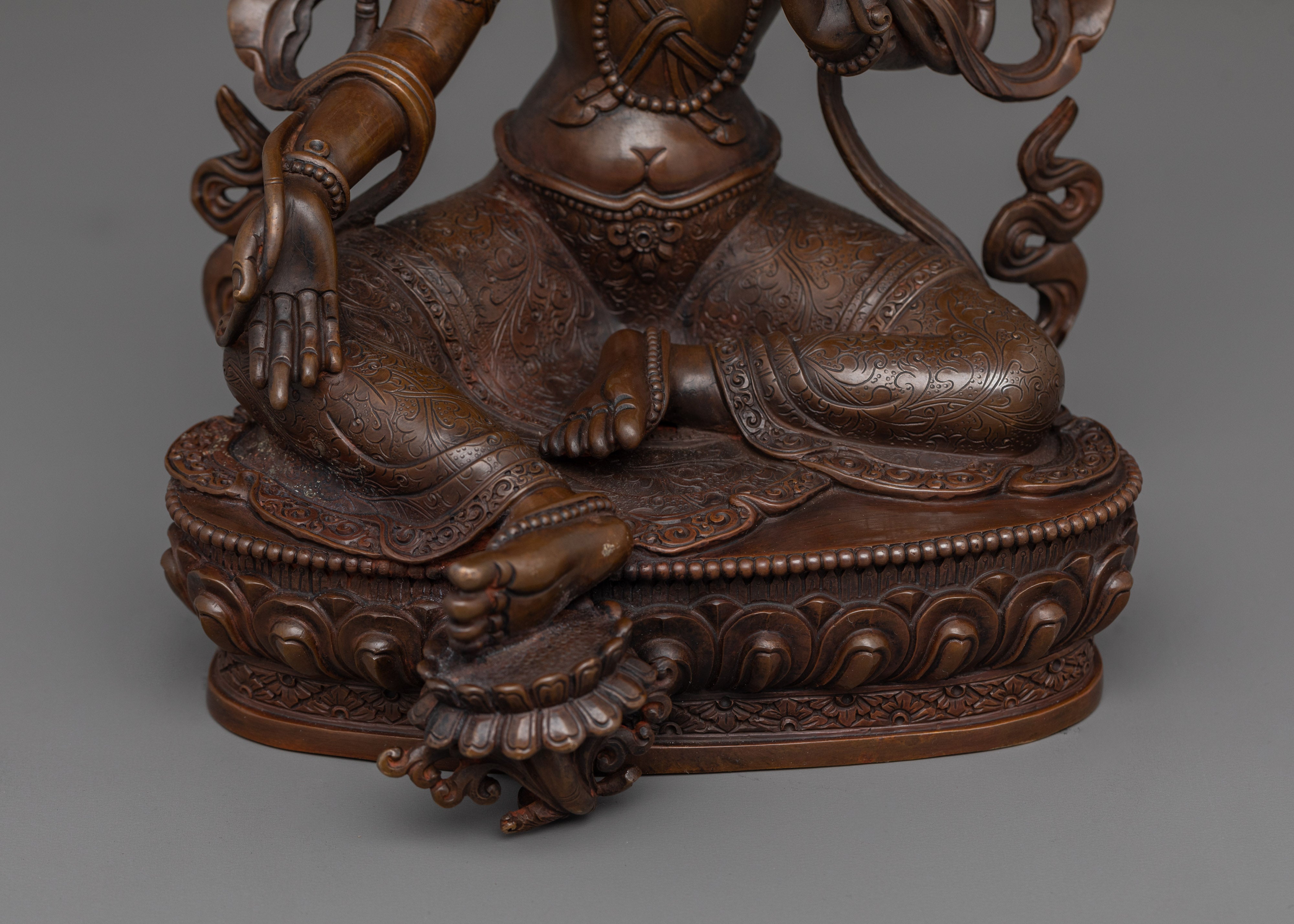 Green Tara Buddhist Saviouress Sculpture | Symbol of Compassion and Enlightenment