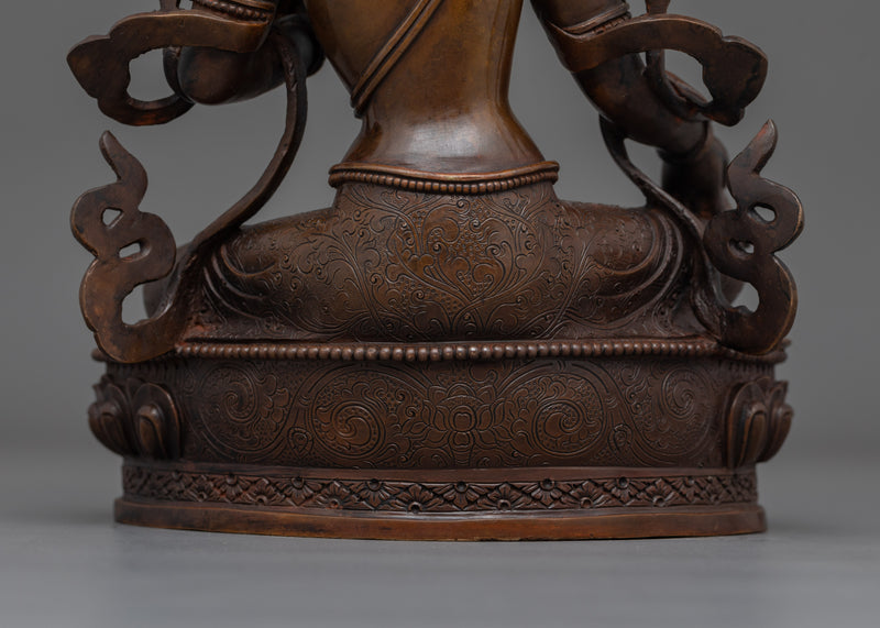 Green Tara Buddhist Saviouress Sculpture | Symbol of Compassion and Enlightenment