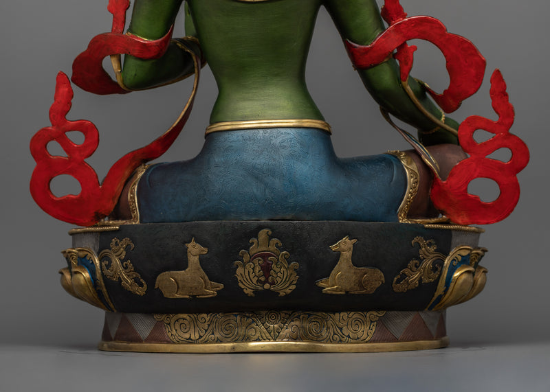 Healing Buddhist Deity Green Tara Figurine | The Compassionate Protector