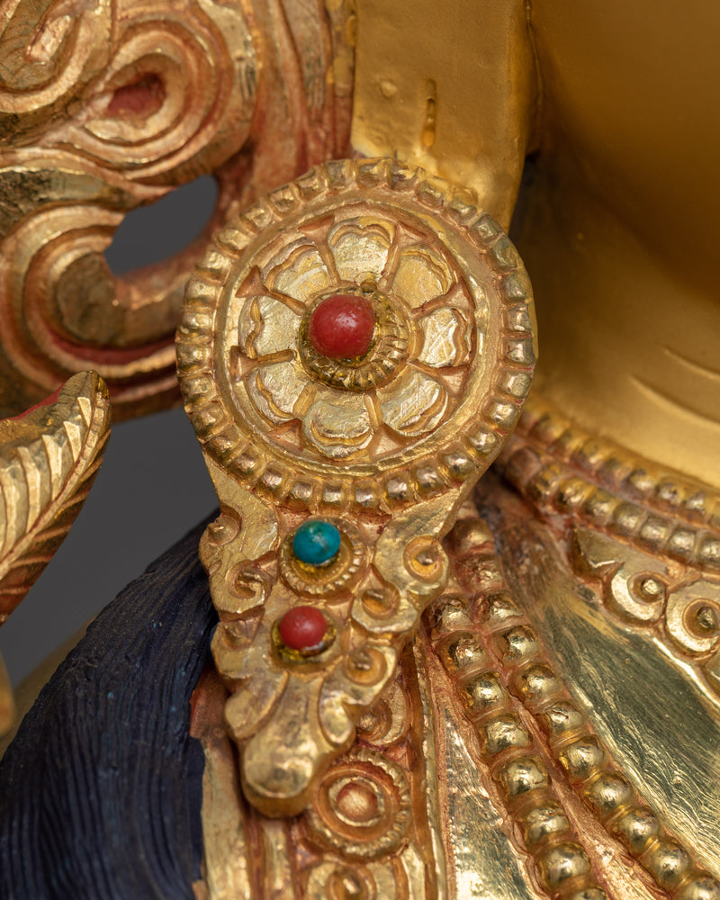 Green Tara the Swift Savior Sculpture | Spiritual Decor for Meditation and Buddhist Shrine