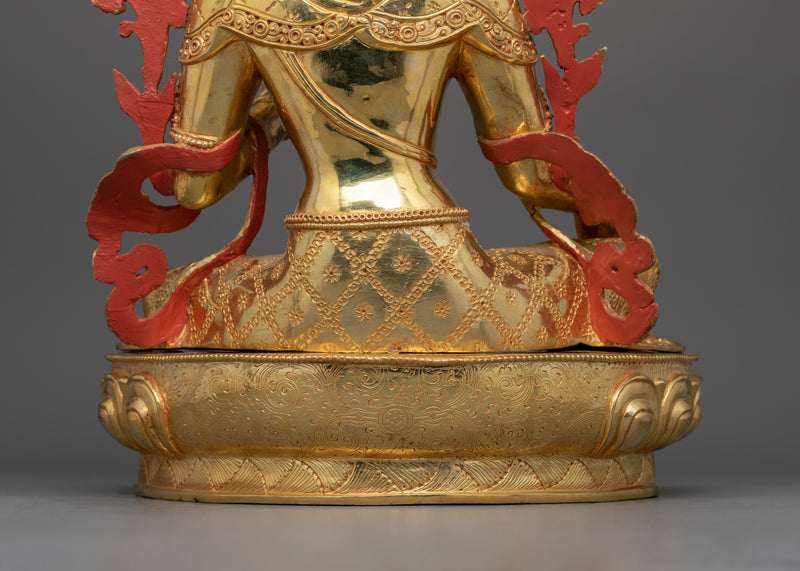 Green Tara the Swift Savior Sculpture | Spiritual Decor for Meditation and Buddhist Shrine