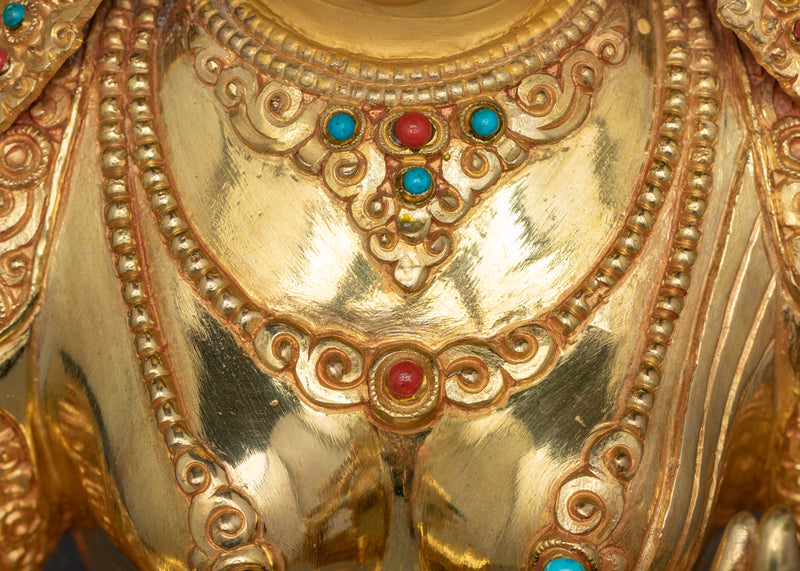 Green Tara the Swift Savior Sculpture | Spiritual Decor for Meditation and Buddhist Shrine