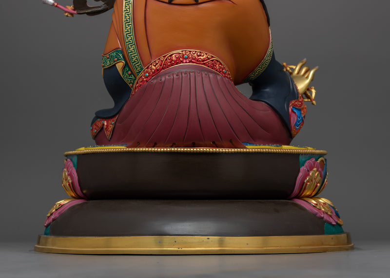 Lotus Born Buddhist Guru Rinpoche Sculpture | Handcrafted Buddhist Art for Spiritual Wisdom