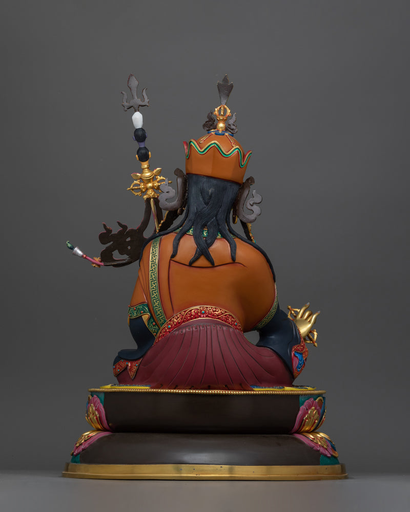 Lotus Born Buddhist Guru Rinpoche Sculpture | Handcrafted Buddhist Art for Spiritual Wisdom
