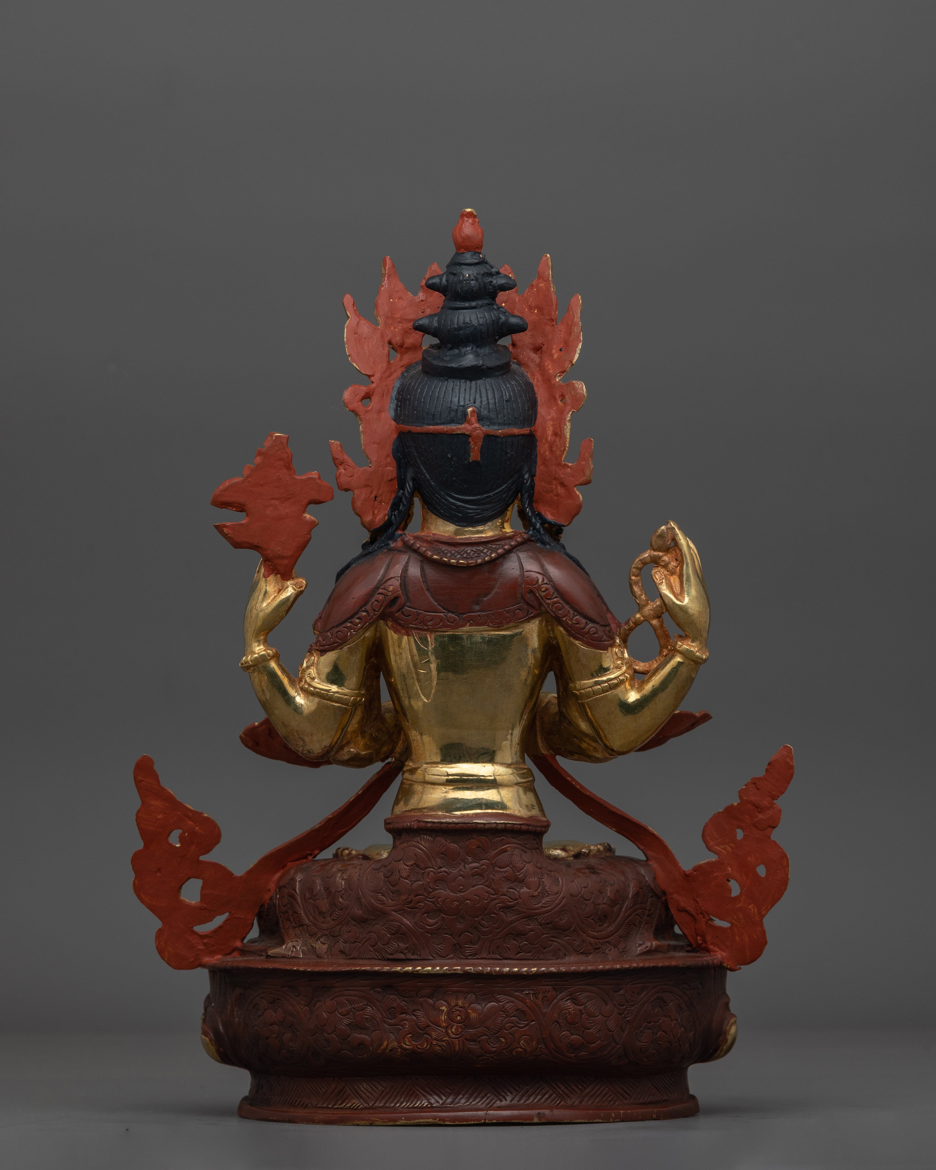 Tibetan Chenrezig Compassion Buddha Sculpture | Compassion and Mercy Buddhism Deity Idol