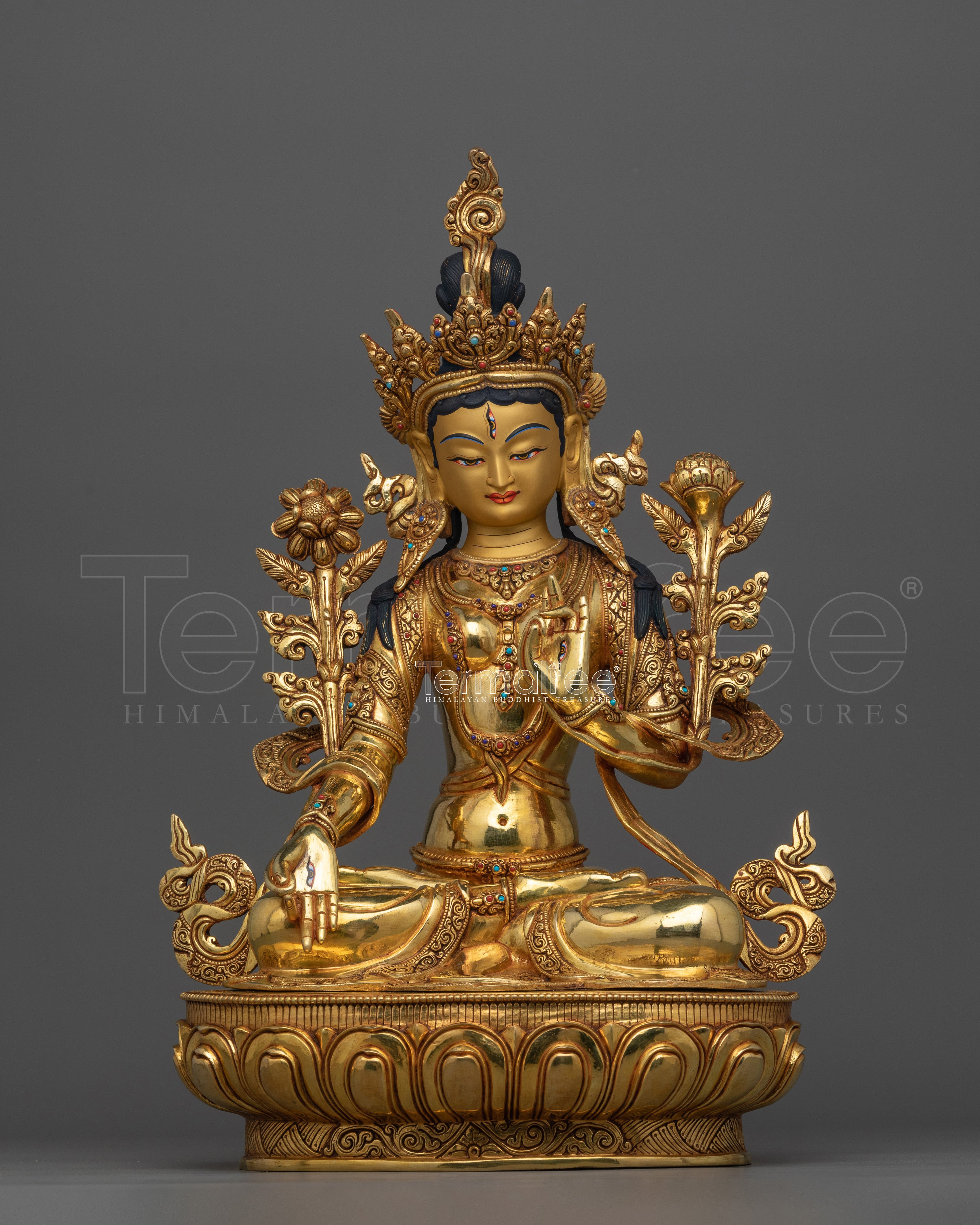 White Tara Bodhisattva with Seven Eyes Deity Statue | Goddess of Compassion