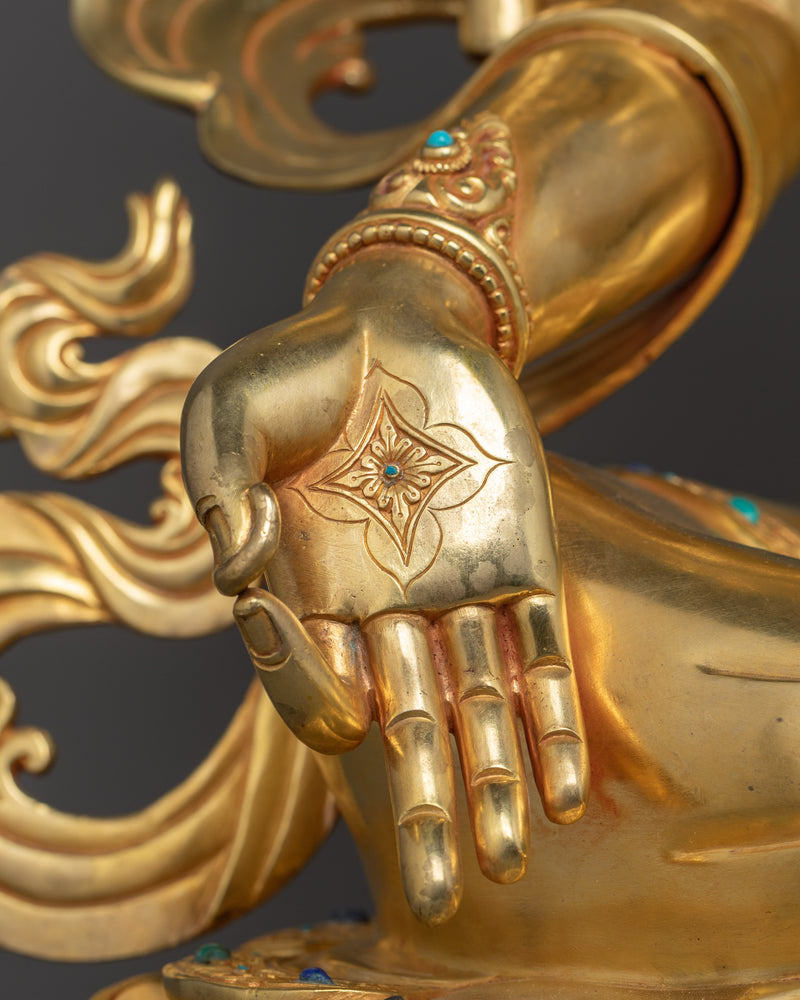 Divine Feminine Goddess Green Tara Sculpture | Enlightened Saviouress Deity