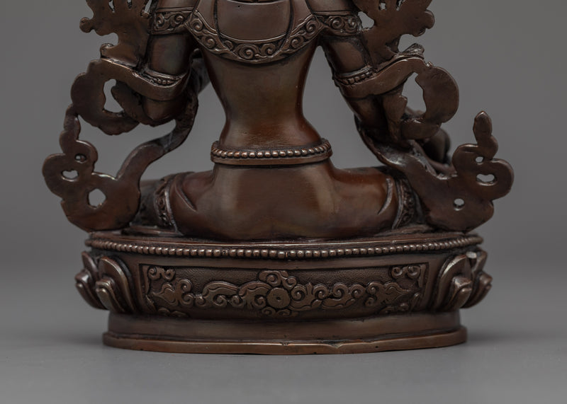 Arya Green Tara Buddhist Female Deity Sculpture | Divine Feminine Energy and Compassion