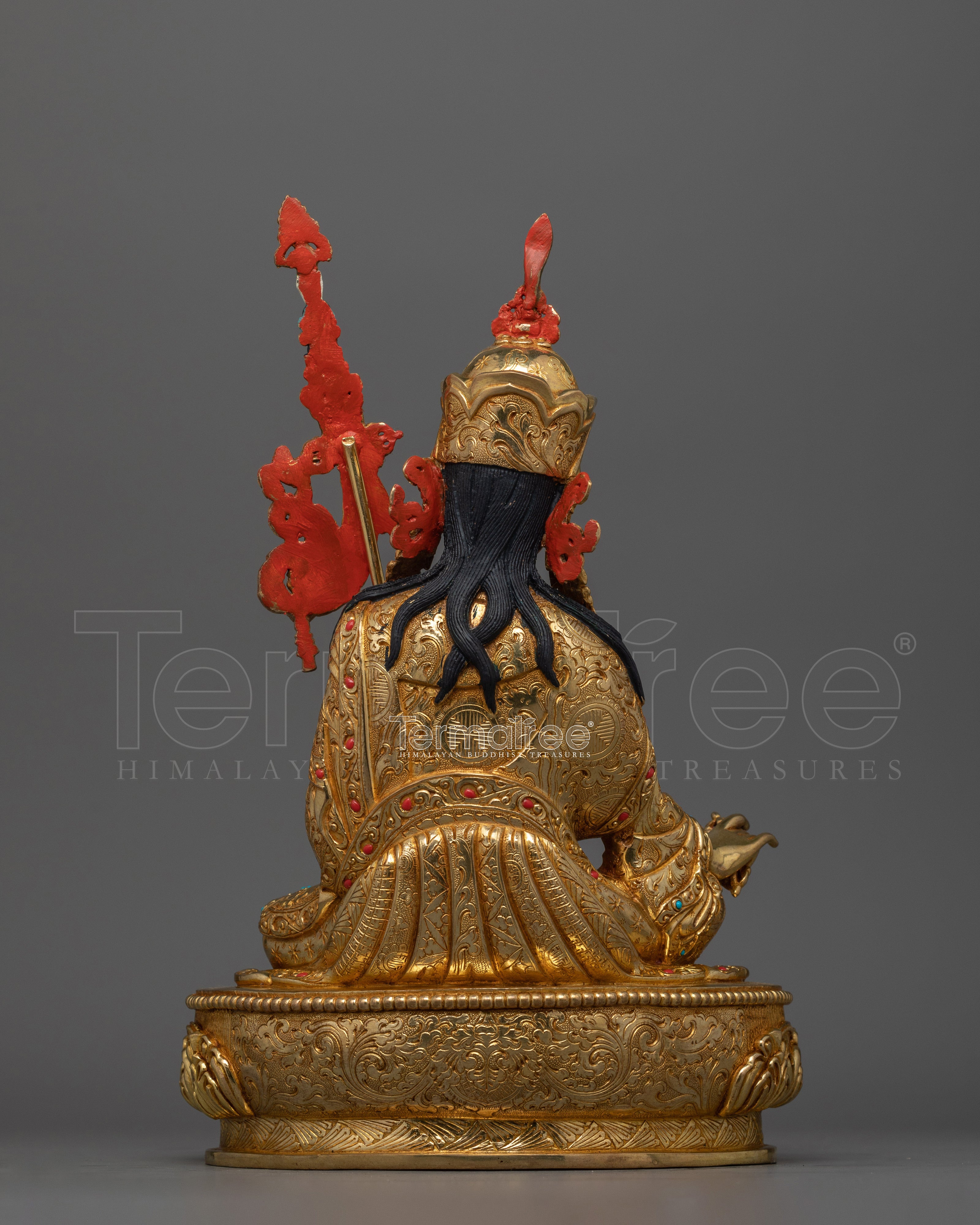 Guru Rinpoche Tibetan Tantric Master Sculpture | Symbol of Spiritual Power and Protection