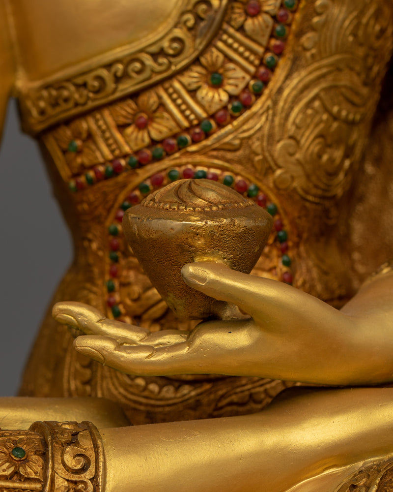 Lord Shakyamuni Buddha "Founder of Buddhism" Statue | Handmade Buddhist Altar Decor