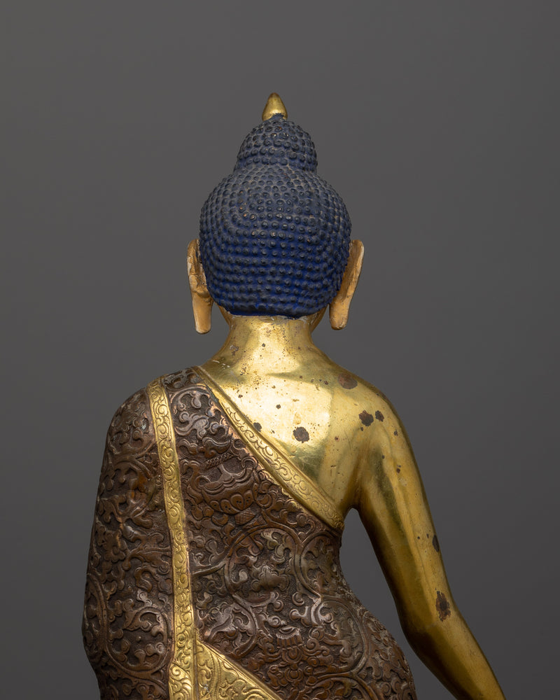 Antique Religious Shakyamuni Buddha for Shrine | Masterpiece of Enlightenment