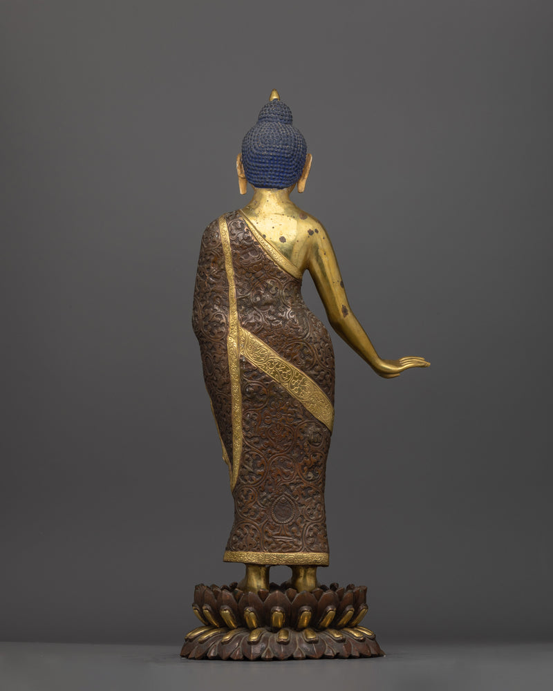 Antique Religious Shakyamuni Buddha for Shrine | Masterpiece of Enlightenment