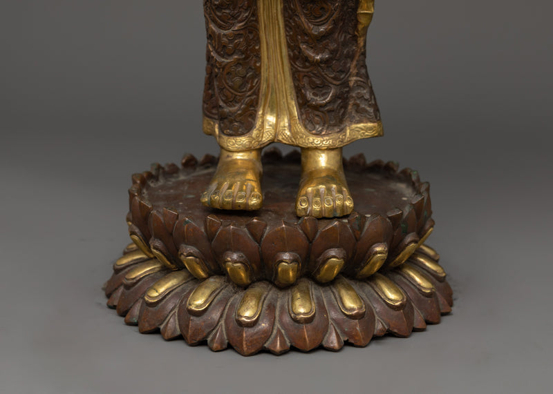 Antique Religious Shakyamuni Buddha for Shrine | Masterpiece of Enlightenment