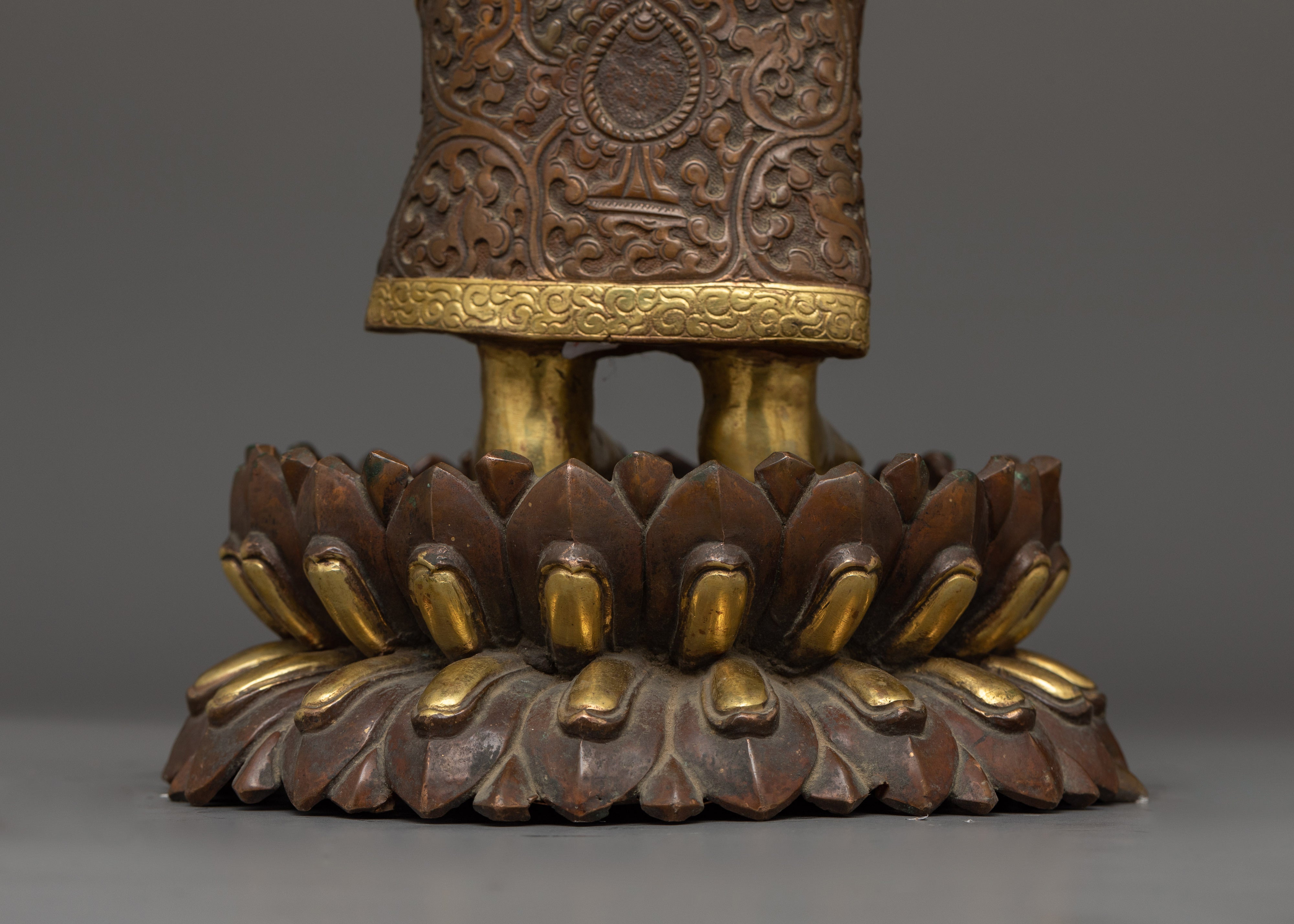 Three Buddha Set Antique Sculpture | Timeless Spiritual Masterpiece