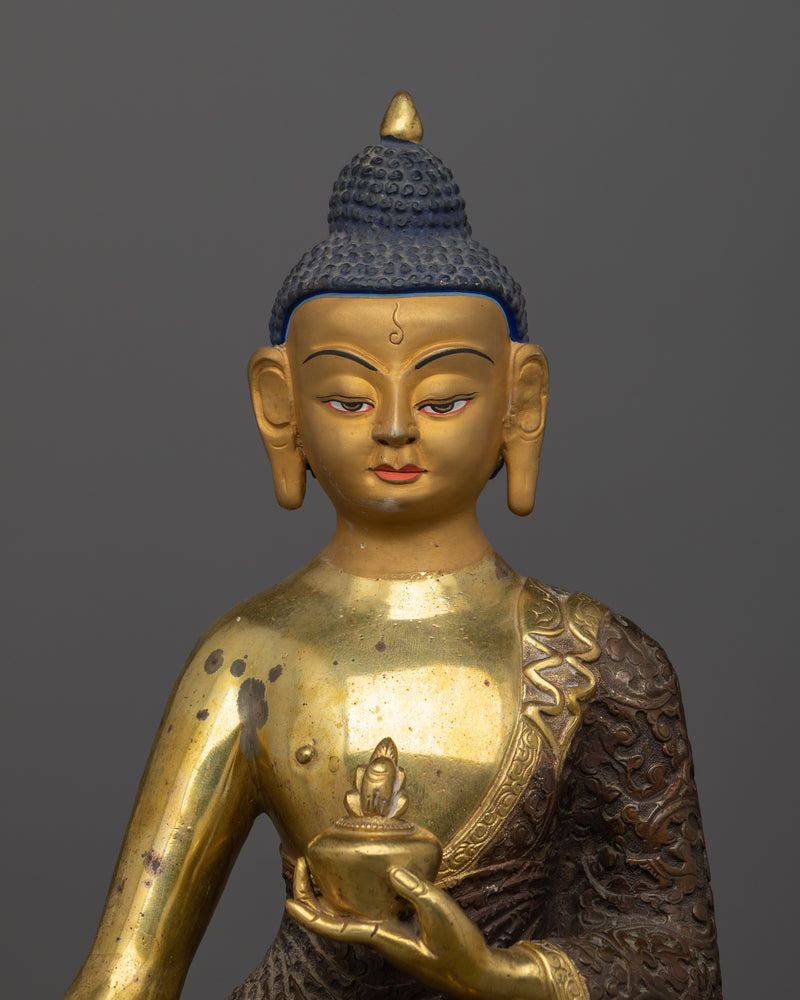 Antique Religious Shakyamuni Buddha for Shrine | Masterpiece of Enlightenment