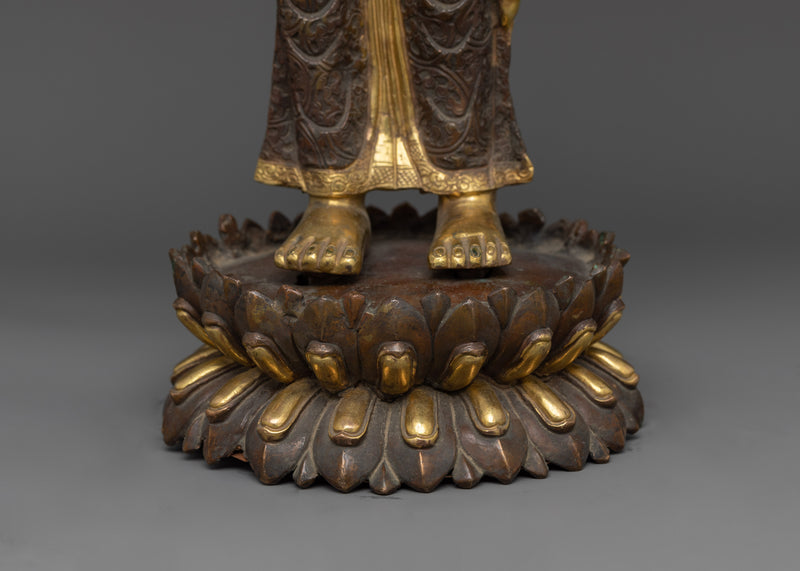 Three Buddha Set Antique Sculpture | Timeless Spiritual Masterpiece