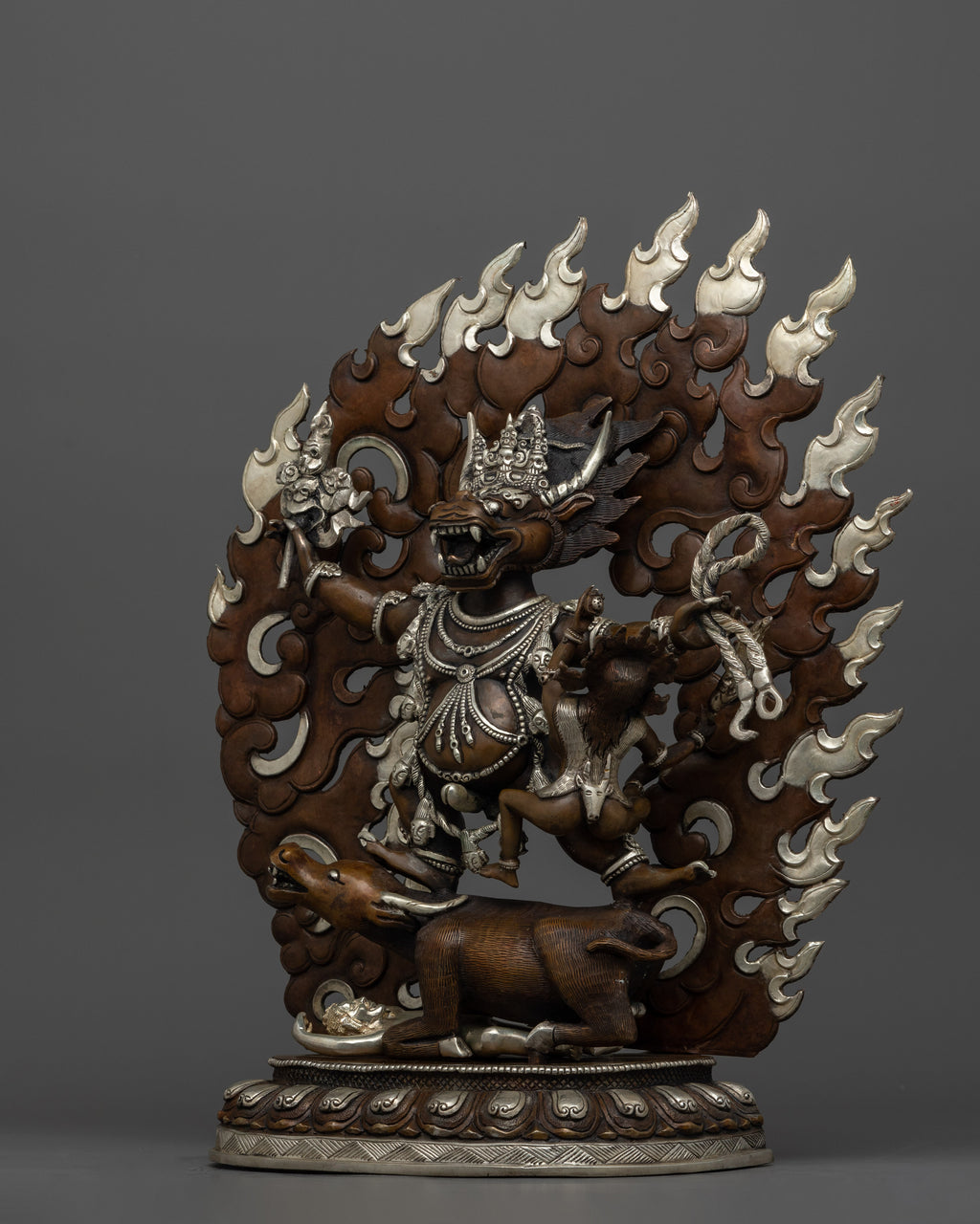 Wrathful Deity Dharmaraja Yama Statue | Embodiment of Compassion