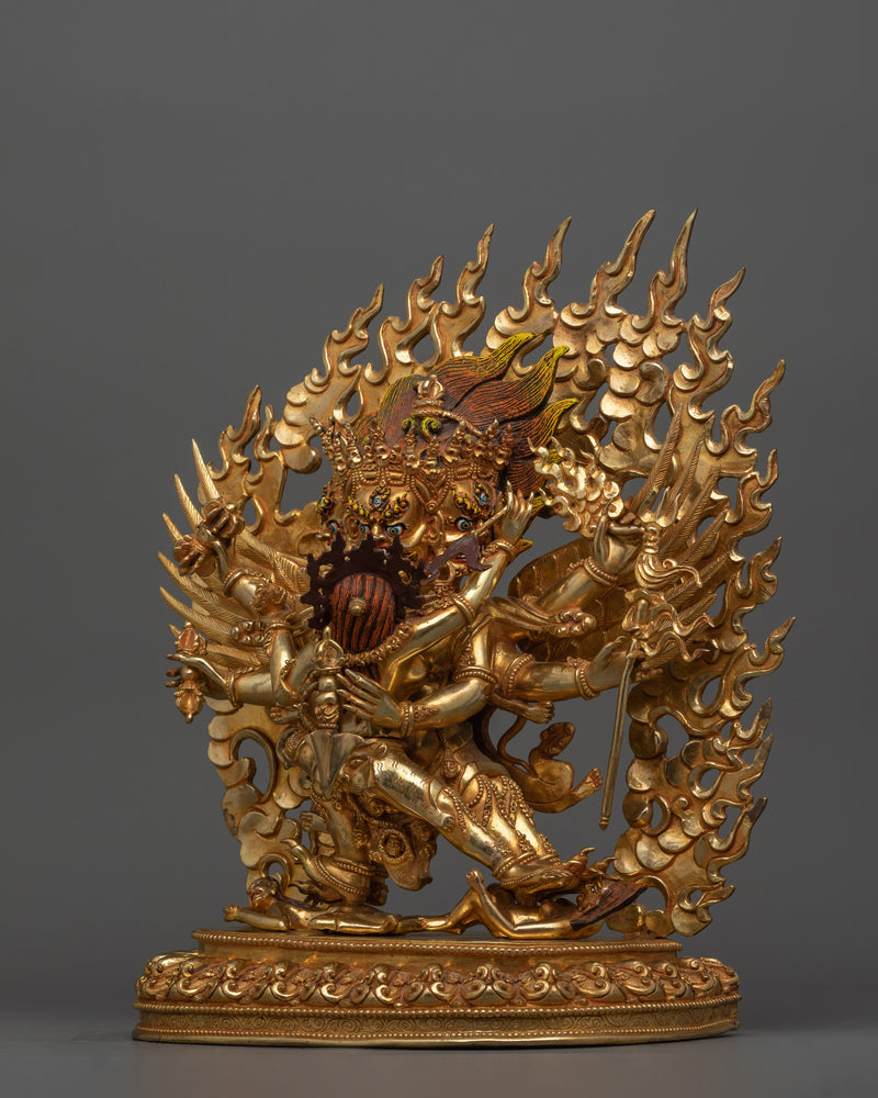 Tibetan Phurba Deity Vajrakilaya Statue | Symbolizing the Unity of Wisdom