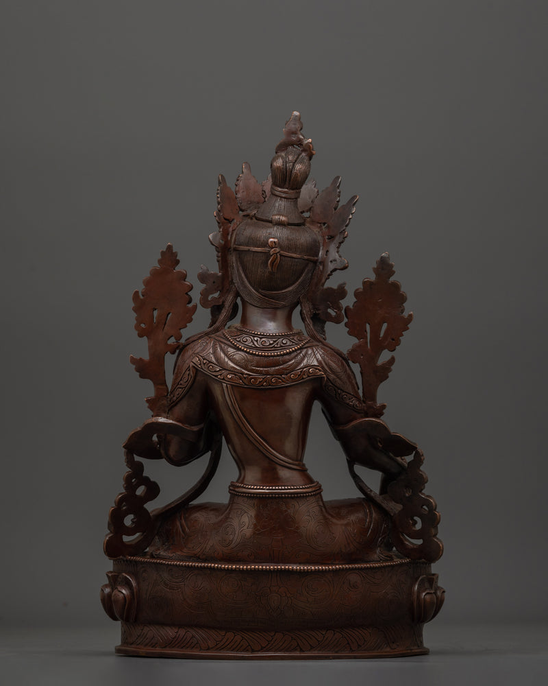 Goddess Shyamatara Statue (Green Tara) | Sacred Sculpture for Buddhist Shrines