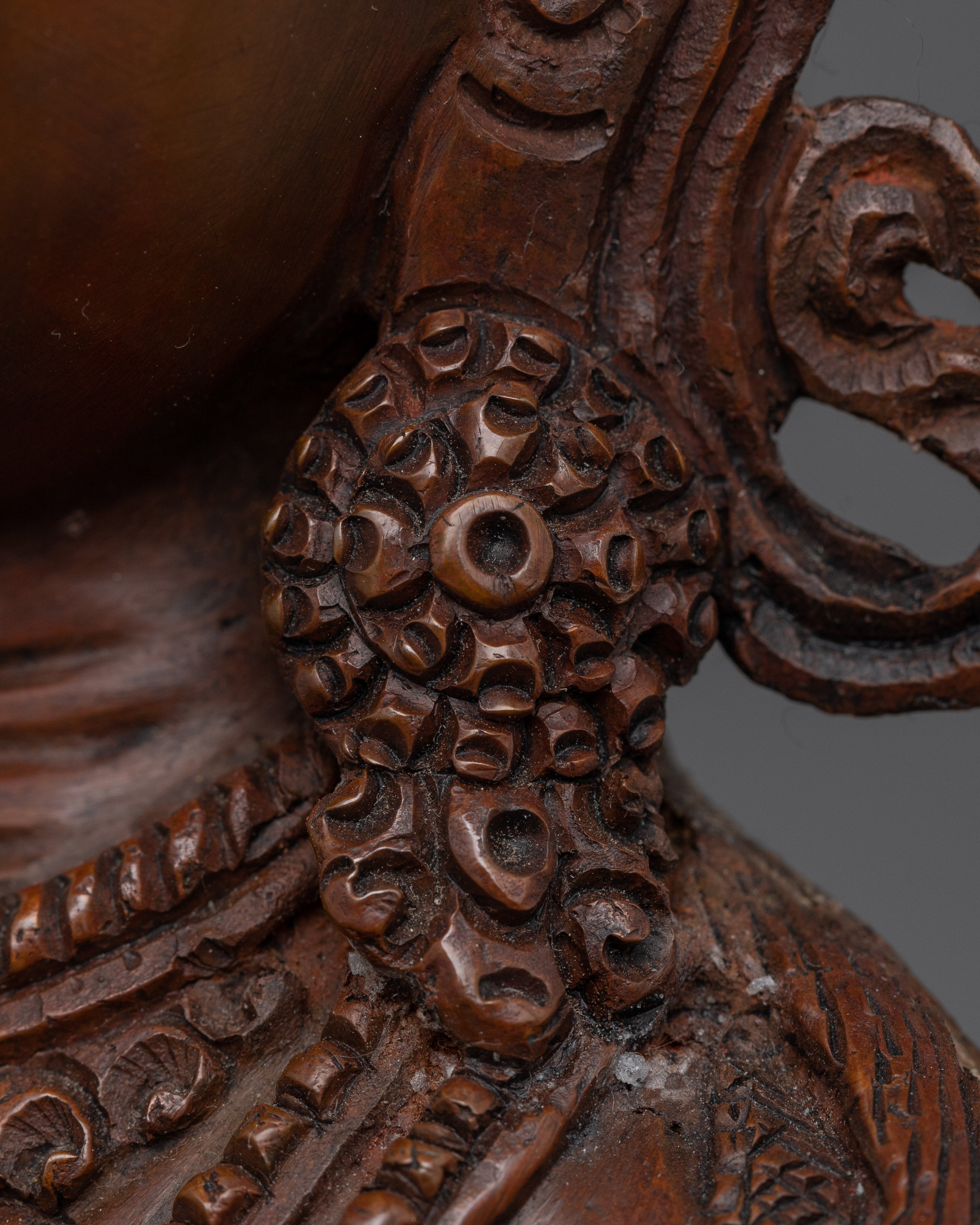 Oxidized Copper Kshitigarbha Saviour Bodhisattva Sculpture | Spiritual Guidance Decor