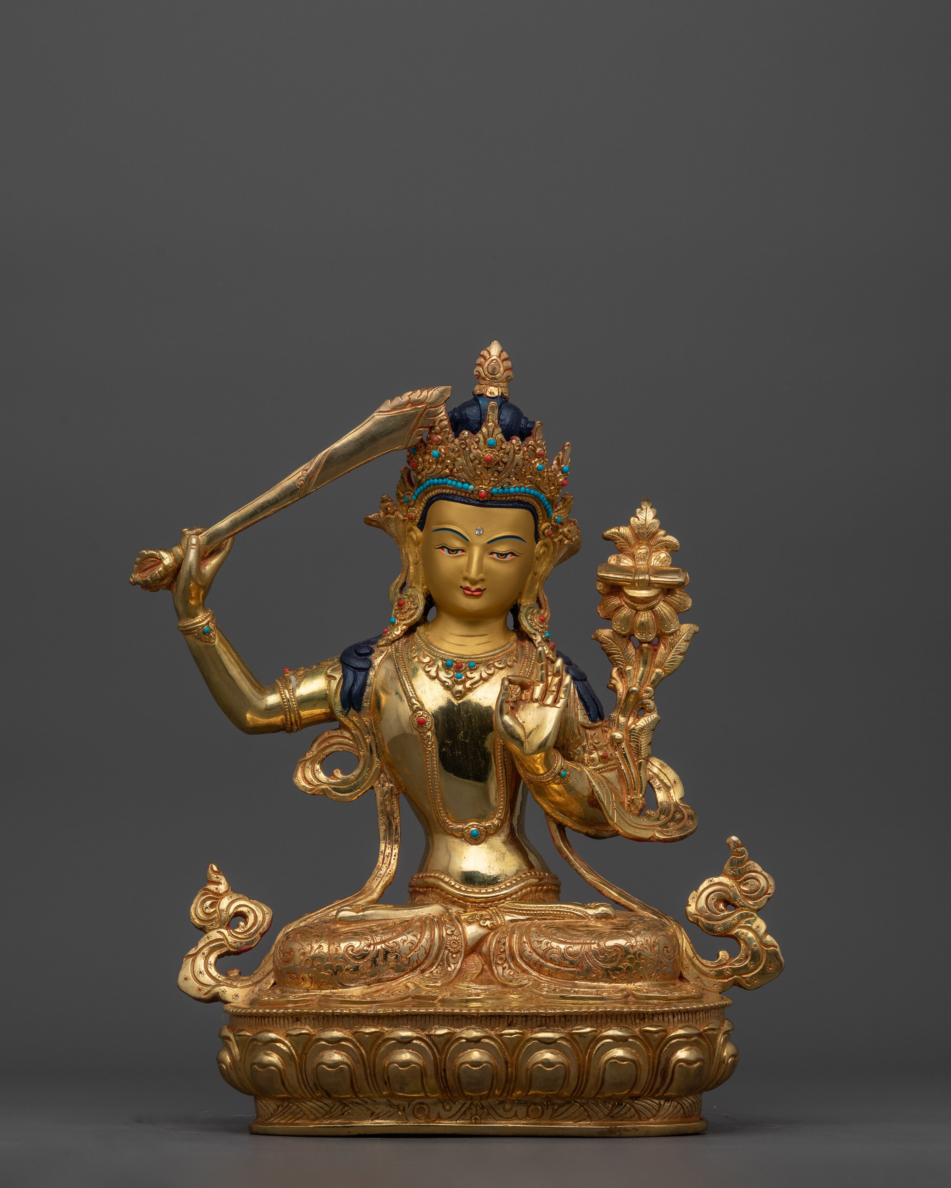 Wisdom Deity Bodhisattva Manjushri | Symbol of Supreme Knowledge