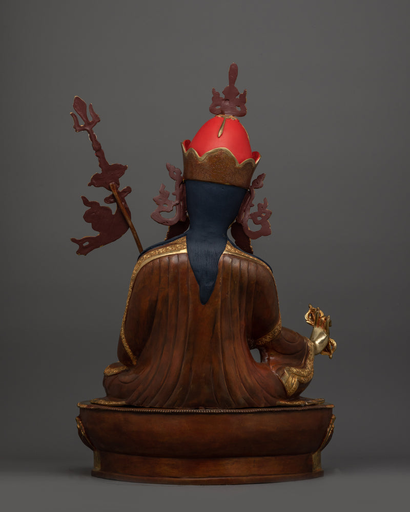 Guru Rinpoche Oxidized Copper Sculpture | Lotus Born Tantric Master